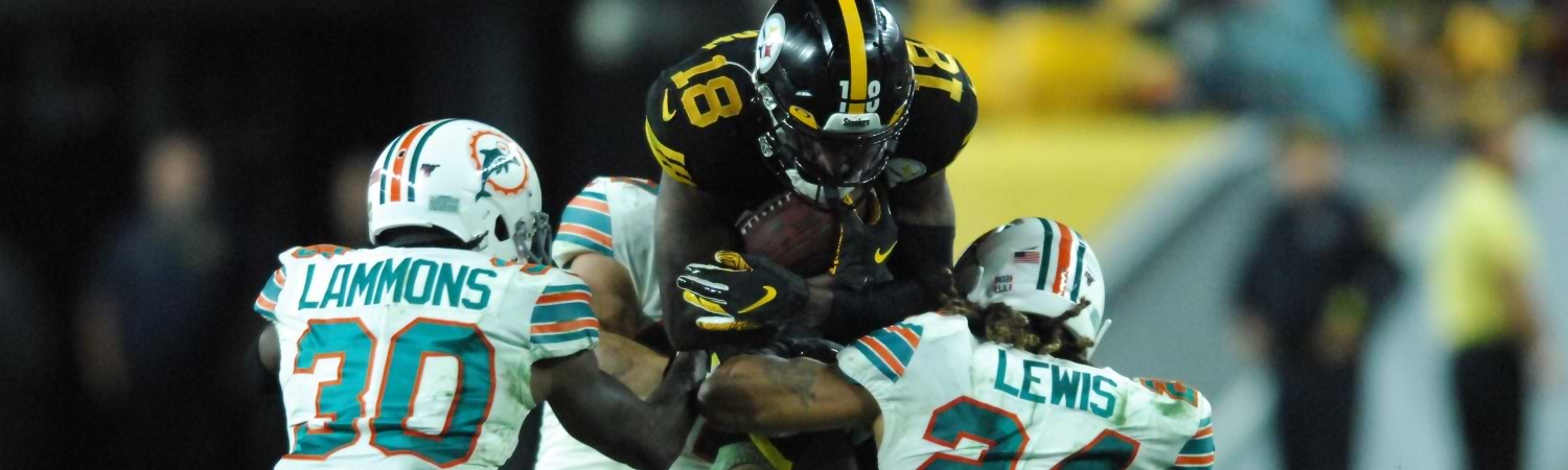steelers vs dolphins jugadores lewis , lammons