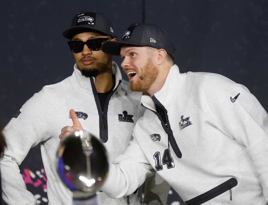 MVP del Súper Bowl LX Drake Maye y Jaxon Smith-Njigba