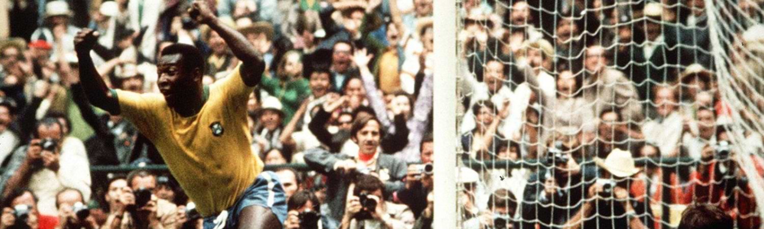 pele festejando gol en mundial de mexico 1970