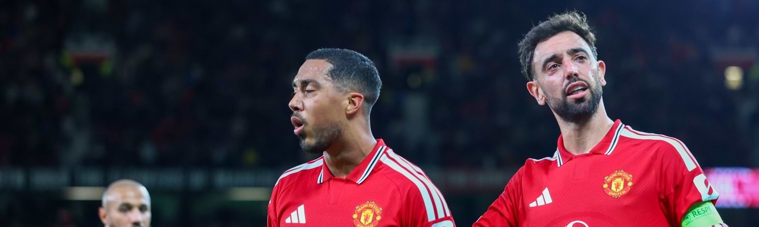 Bruno Fernandes en el Manchester United vs Manchester City