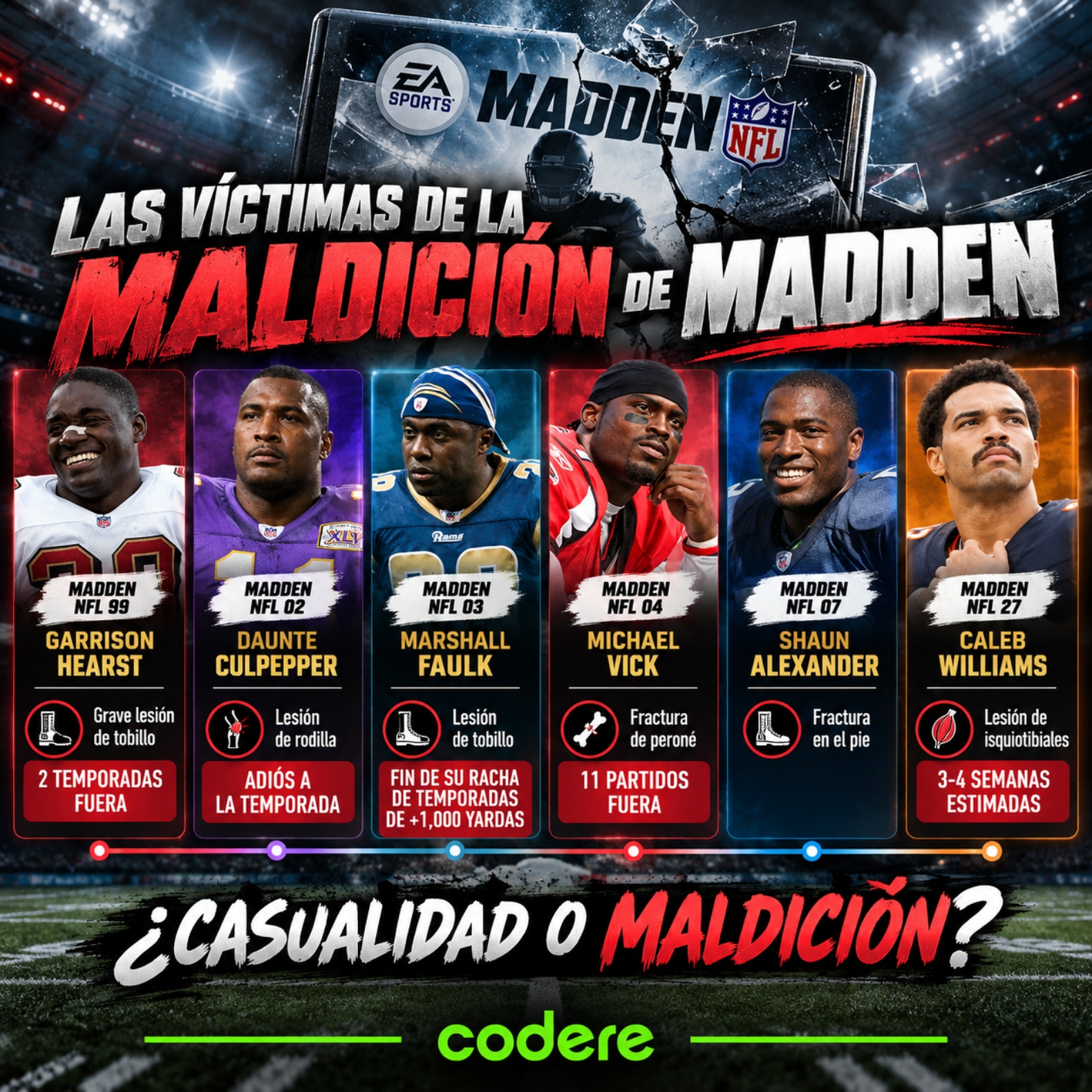 victimas de la maldición de maiden