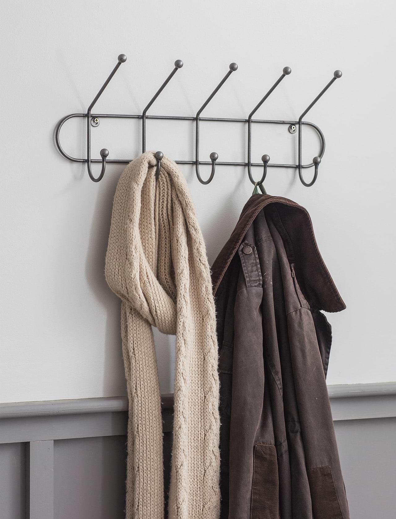 Farringdon Hook Rail Dark Grey Garden Trading