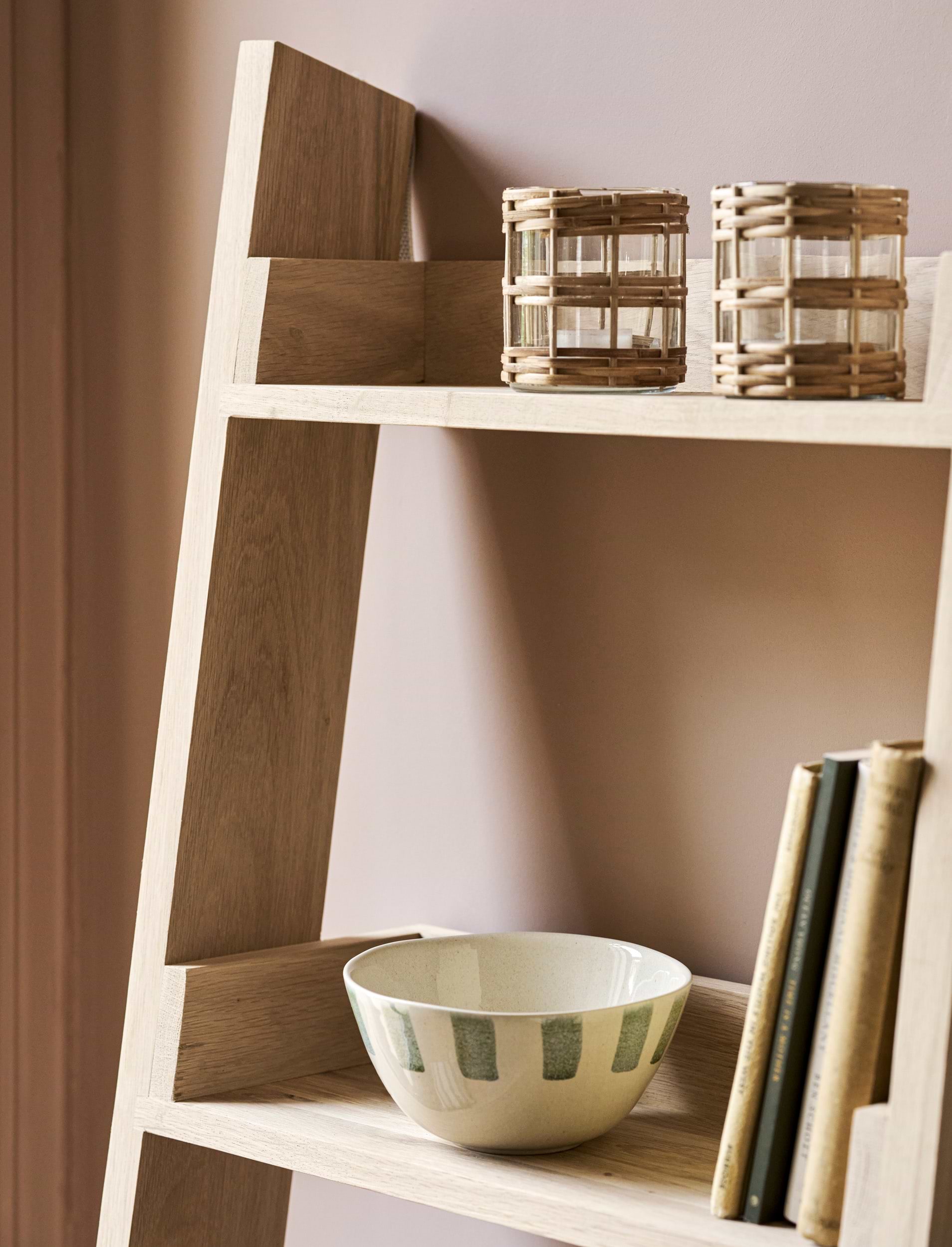 Hambledon Shelf Ladder 5 Tier - Oak Wood, Natural