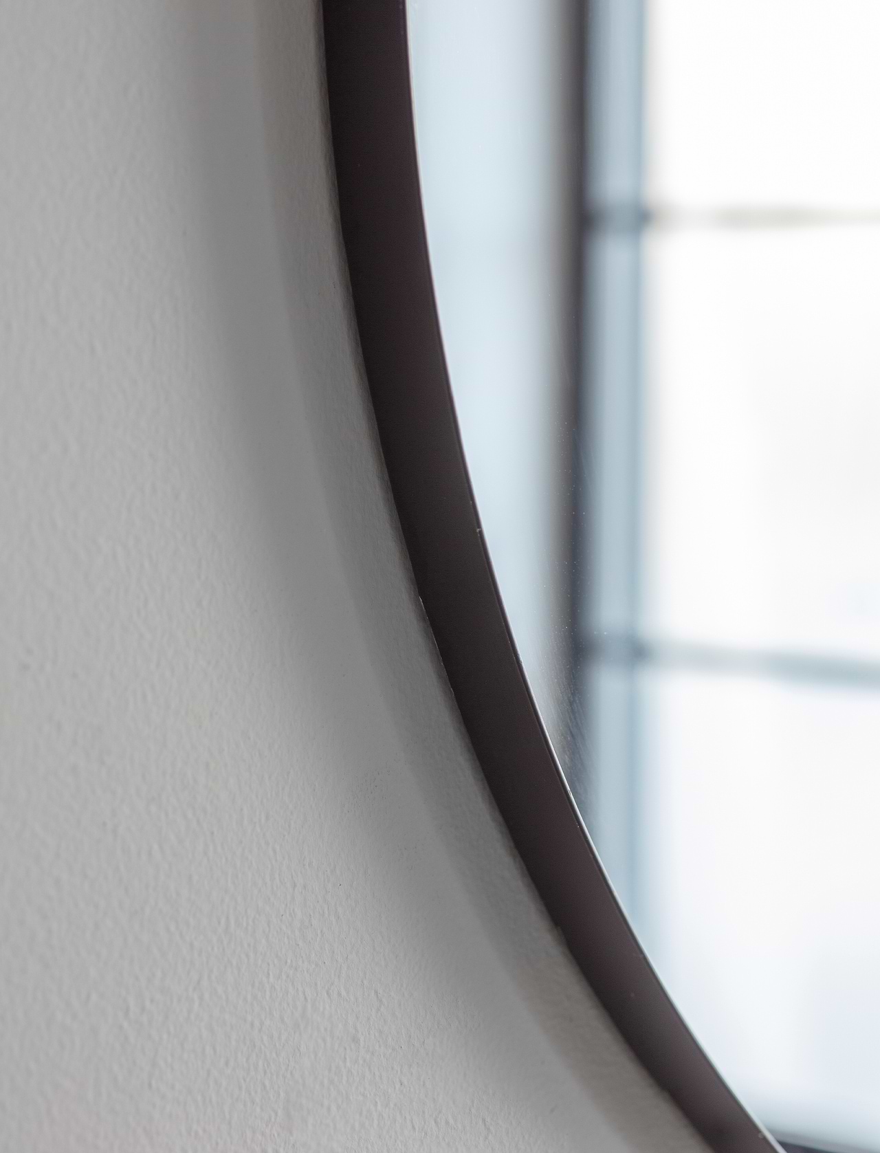 Cherington Round Wall Mirror 80cm - Steel, Black