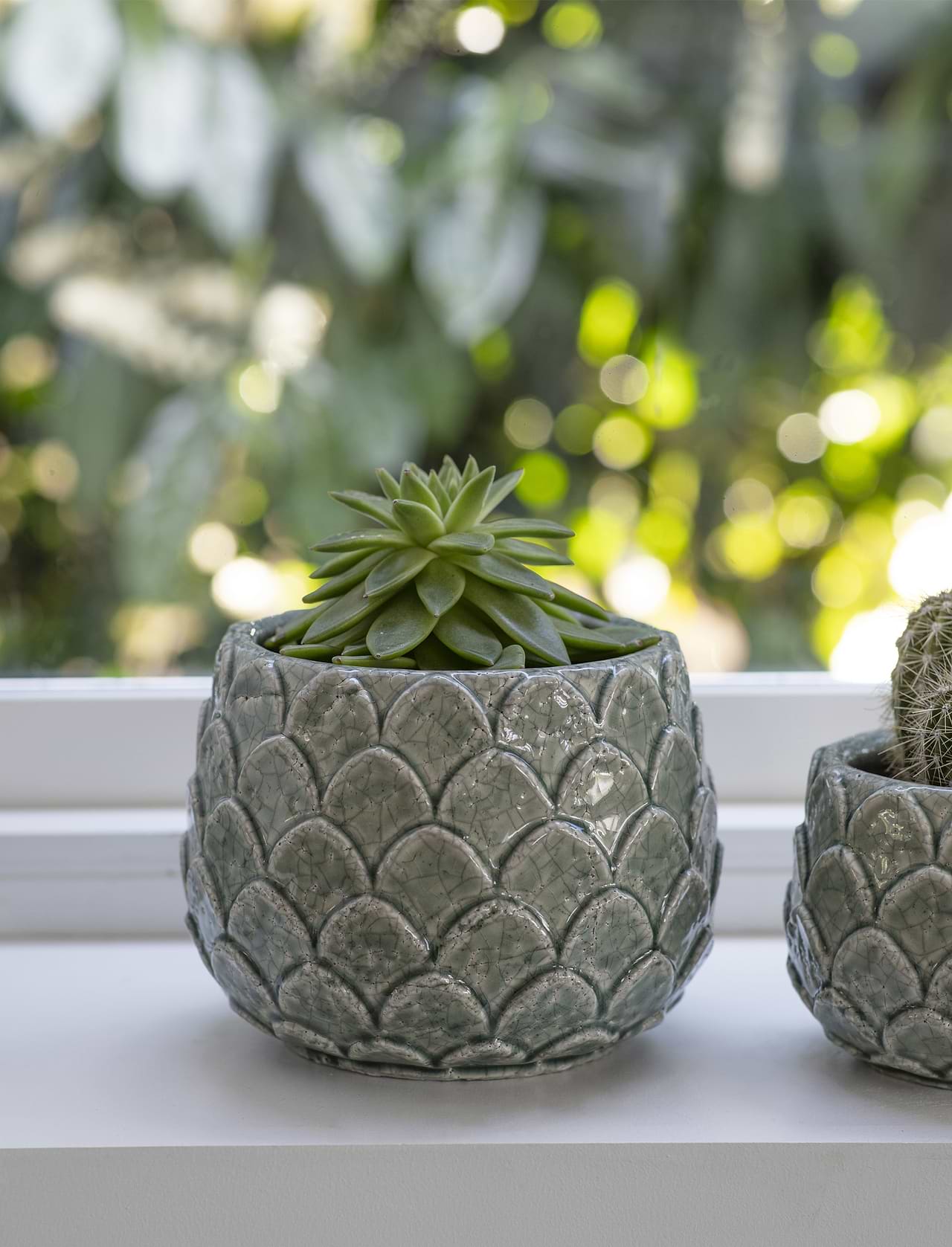 Artichoke Pot 20cm - Ceramic, Aqua | Garden Trading