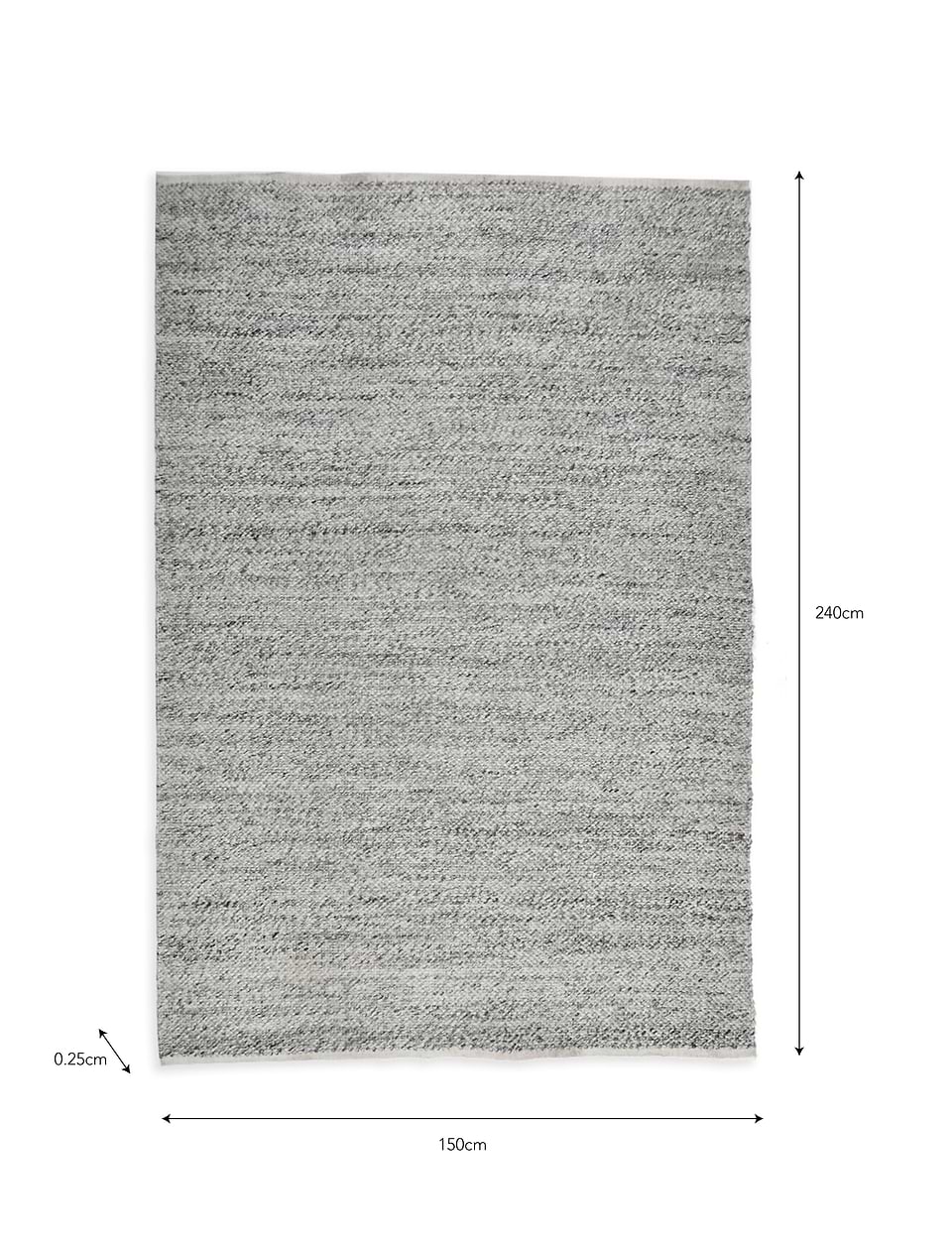 Ramsbury Indoor/Outdoor Rug 150x240cm Grey | Garden Trading