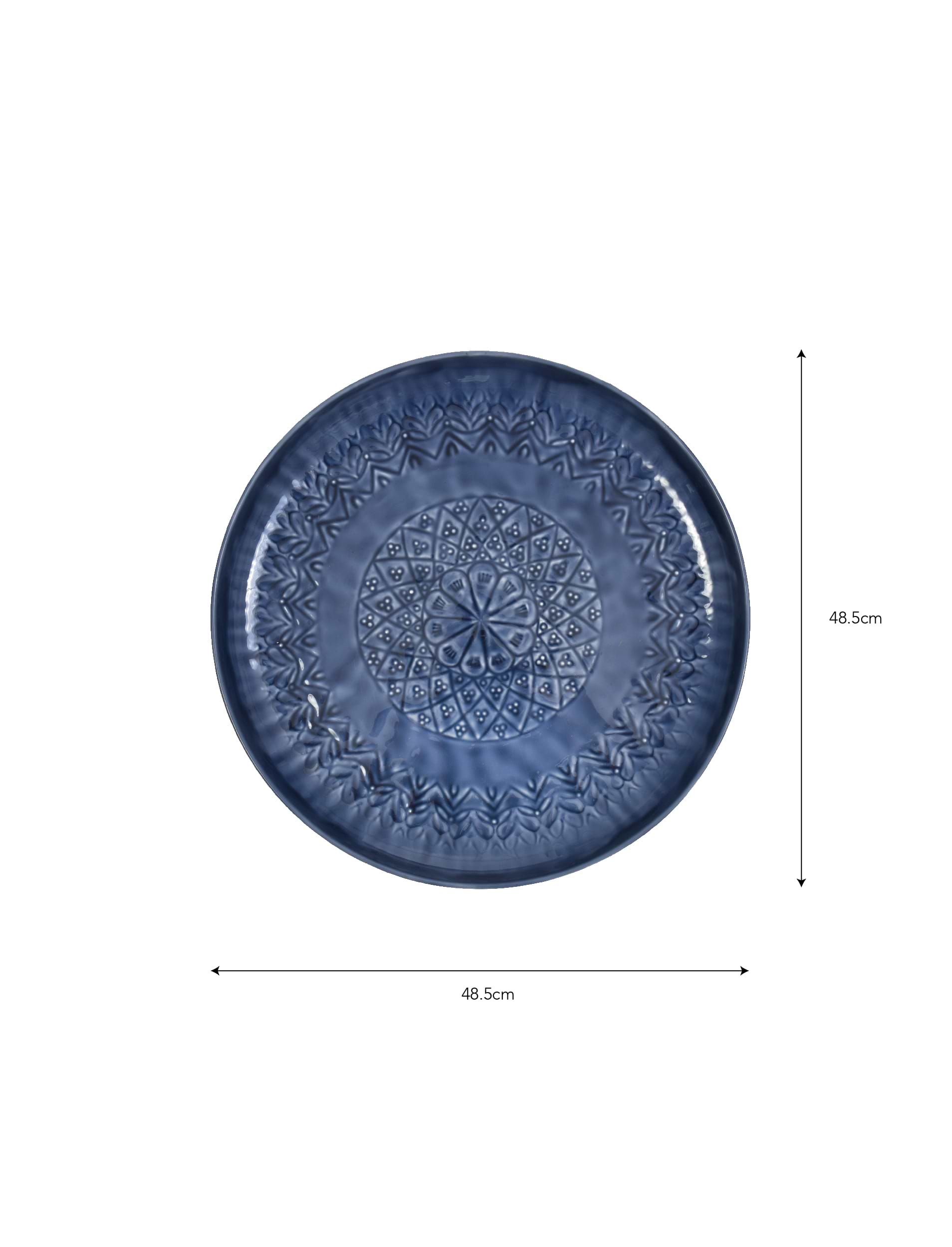 Fiskardo Tray - Iron, Blue | Garden Trading