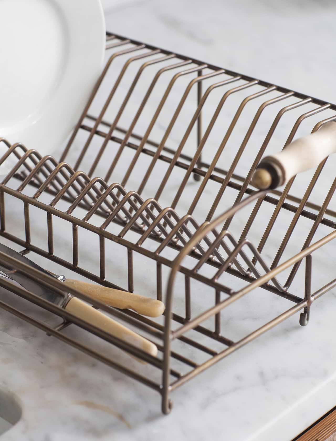 Brompton Dish Rack Antique Brass Garden Trading
