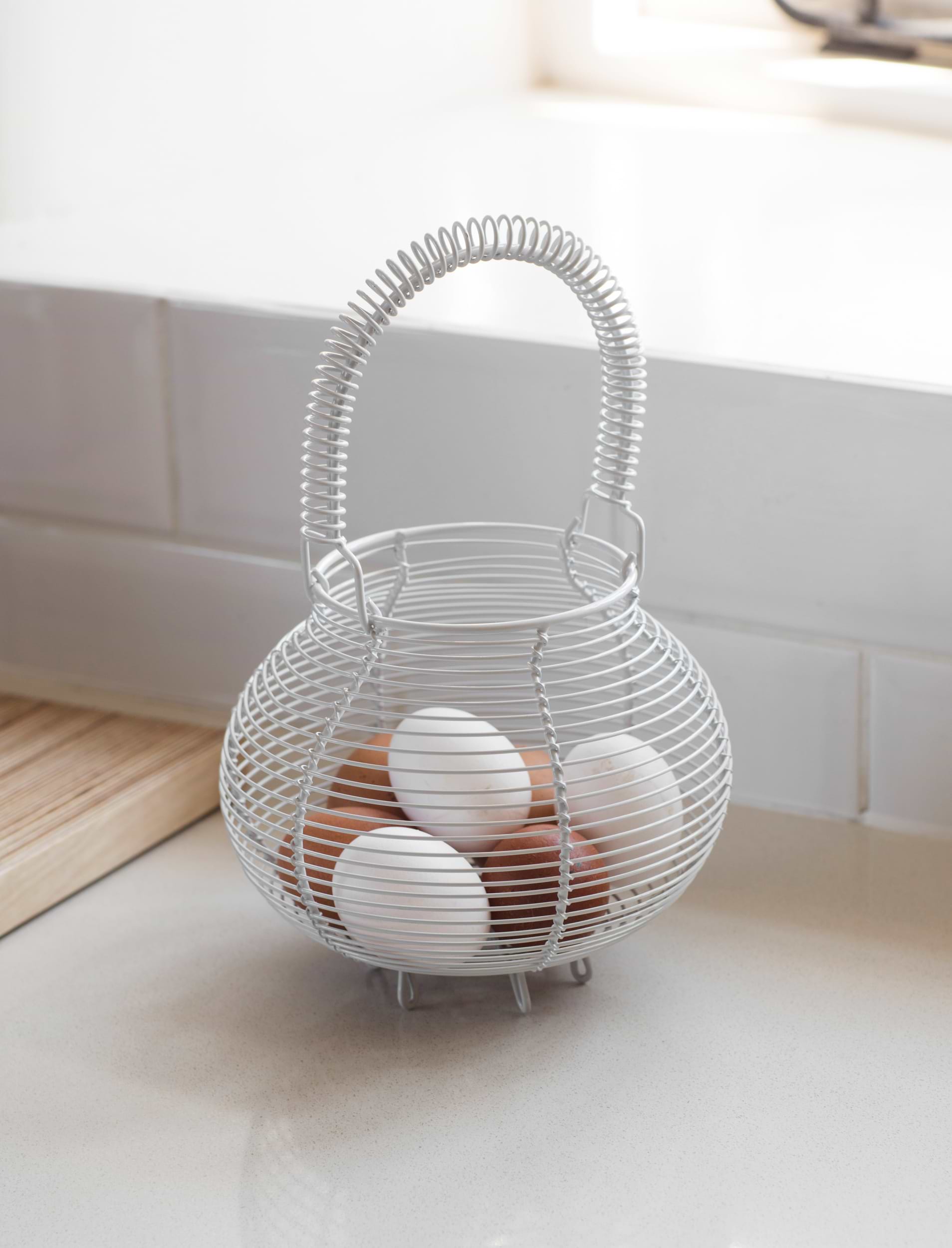 egg trading tom/ポールハーデンyaecatoogoodluxe Brompton Egg Basket - Steel, Chalk | Garden Trading