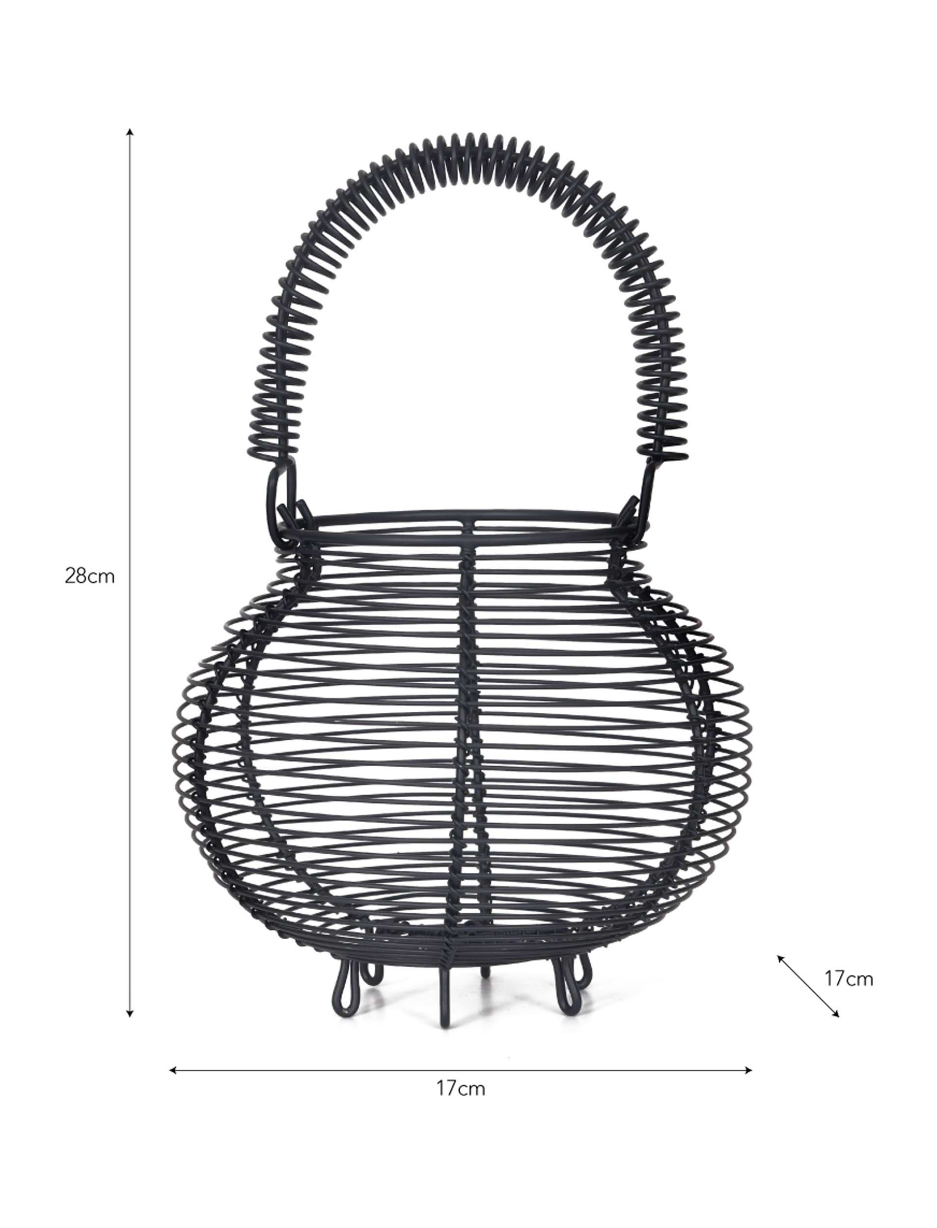 Brompton Egg Basket - Steel, Carbon | Garden Trading