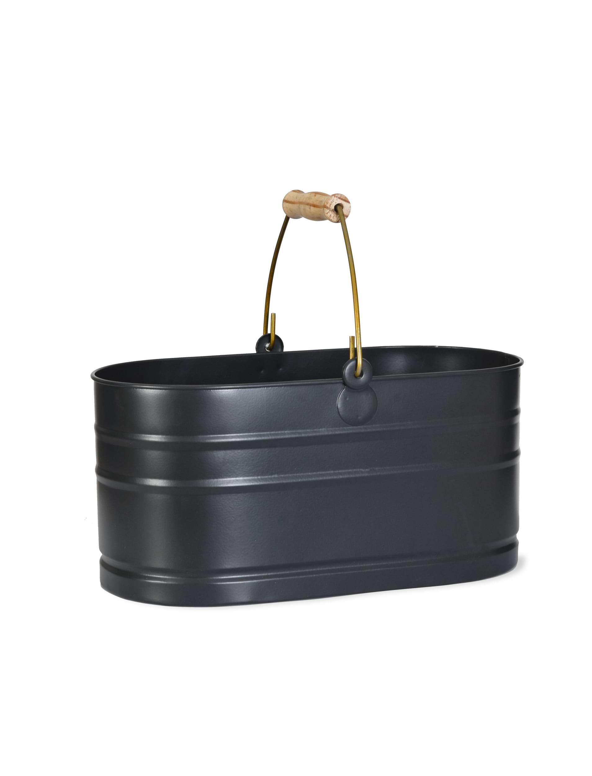Garden Trading Utility Bucket – Aufbewahrungseimer Mit Metallgriff & Holzgriff (19x36x20 Cm)