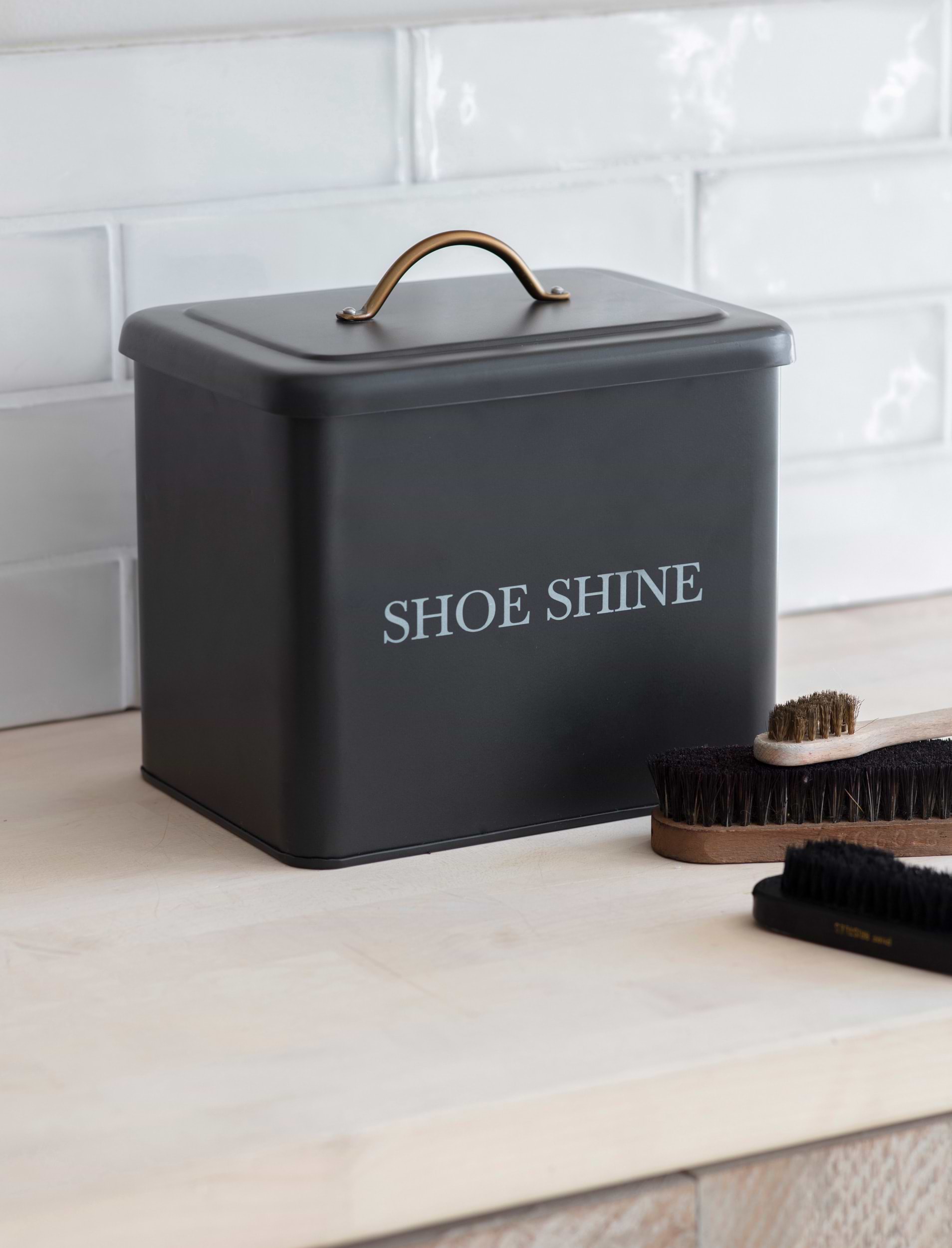Original Shoe Shine Box - Steel, Carbon | Garden Trading