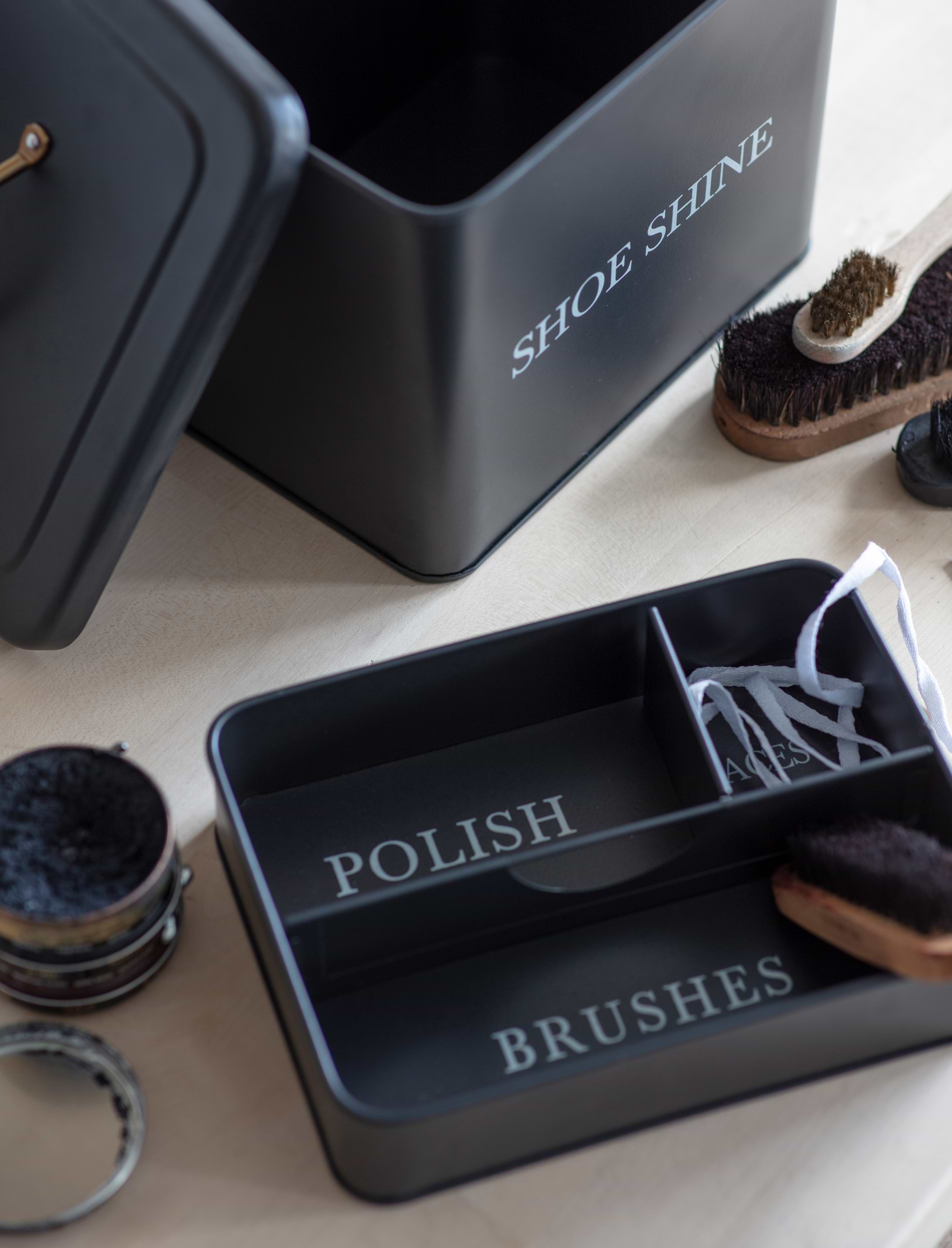 Original Shoe Shine Box - Steel, Carbon | Garden Trading