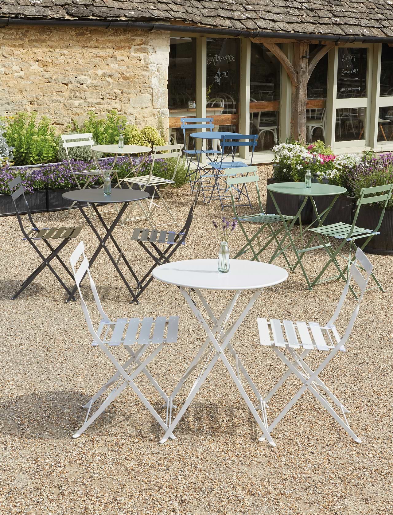 Rive Droite Bistro Set Small Cove Blue Garden Trading