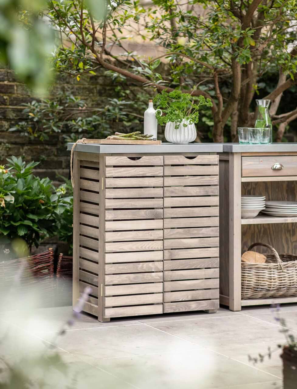 Aldsworth Slatted Storage Unit Natural Garden Trading