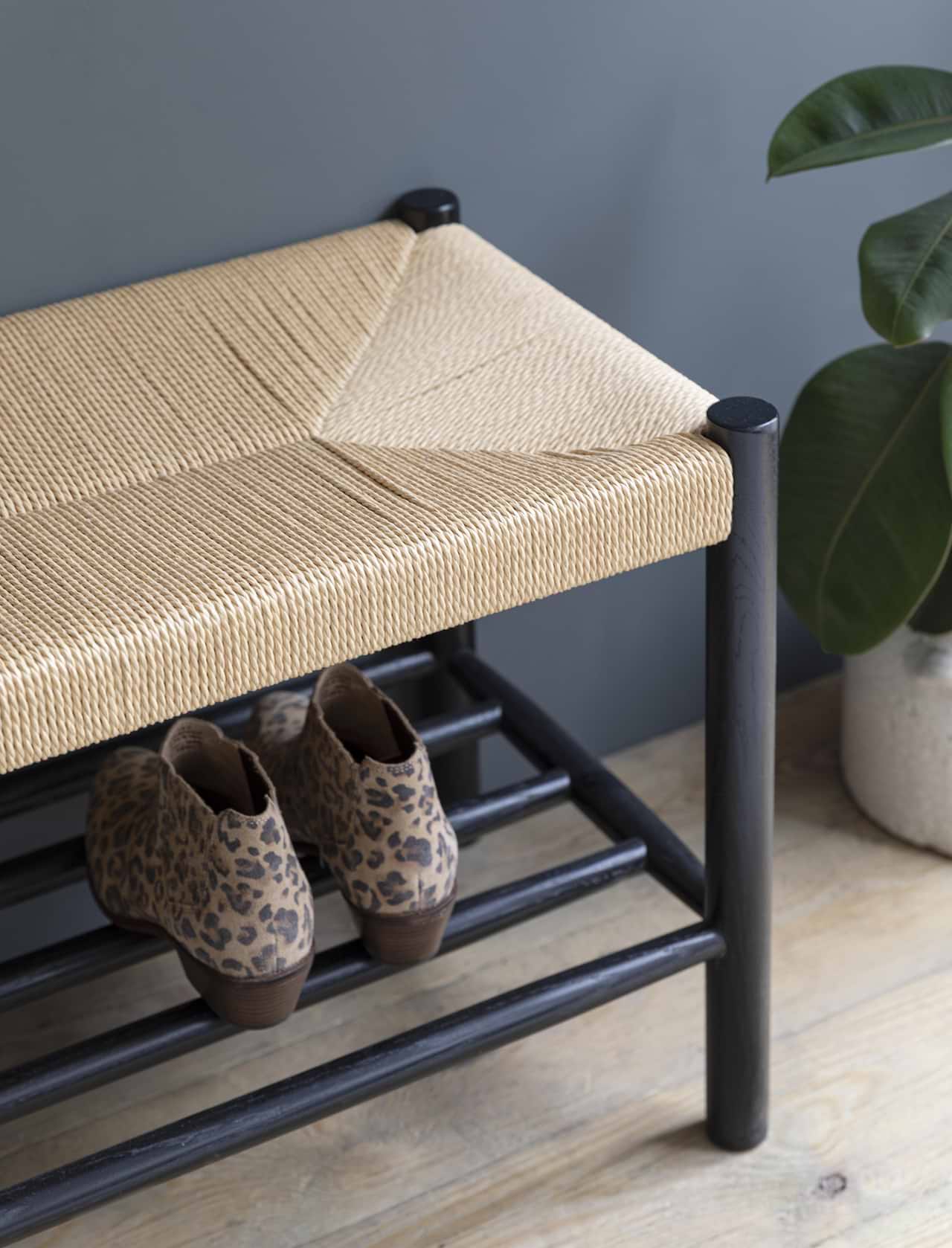 Hallway Bench Black Bench With Cushion Entryway Bench With Shoe