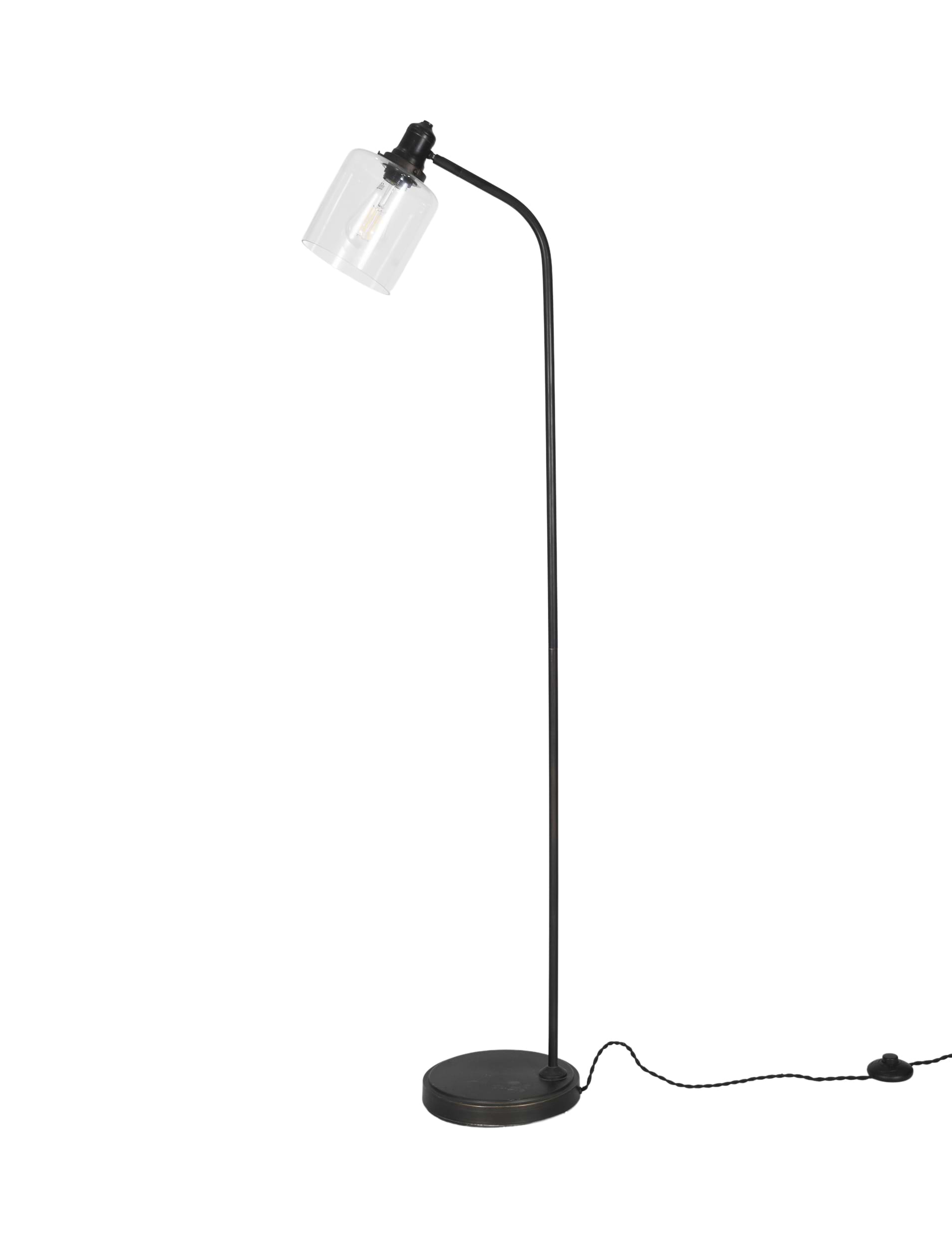 Hoxton Cylinder Floor Lamp - Steel, Black | Garden Trading