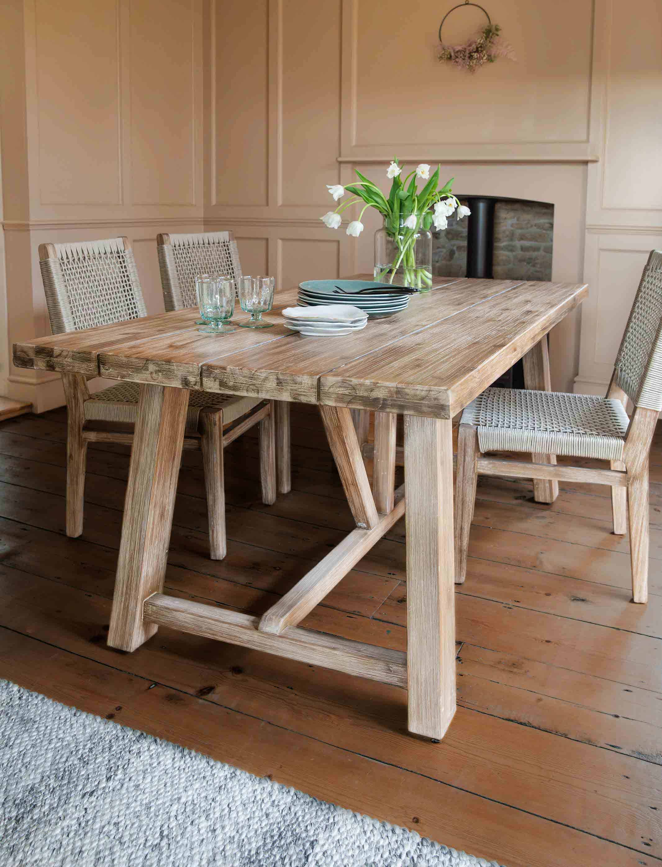 Chilford Solid Wood Dining Table Small | Garden Trading