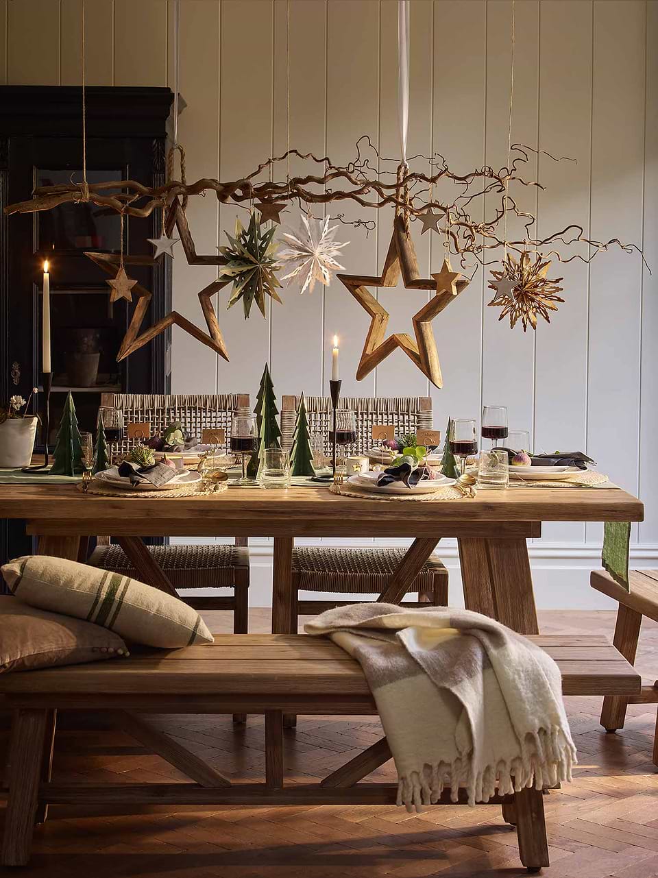 Chilford Solid Dining Table - Acacia Wood, Natural, Large