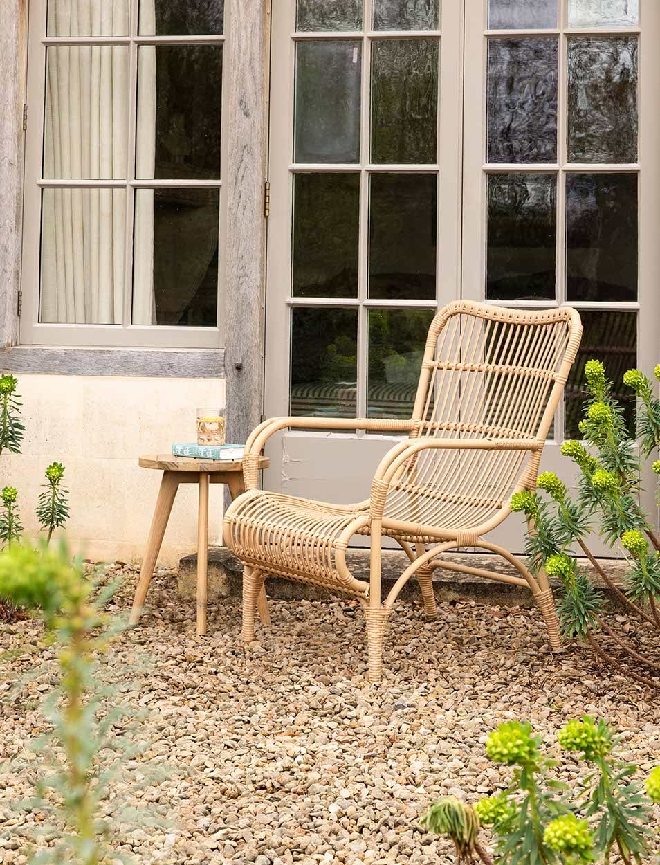Corston Lounge Chair Natural Garden Trading