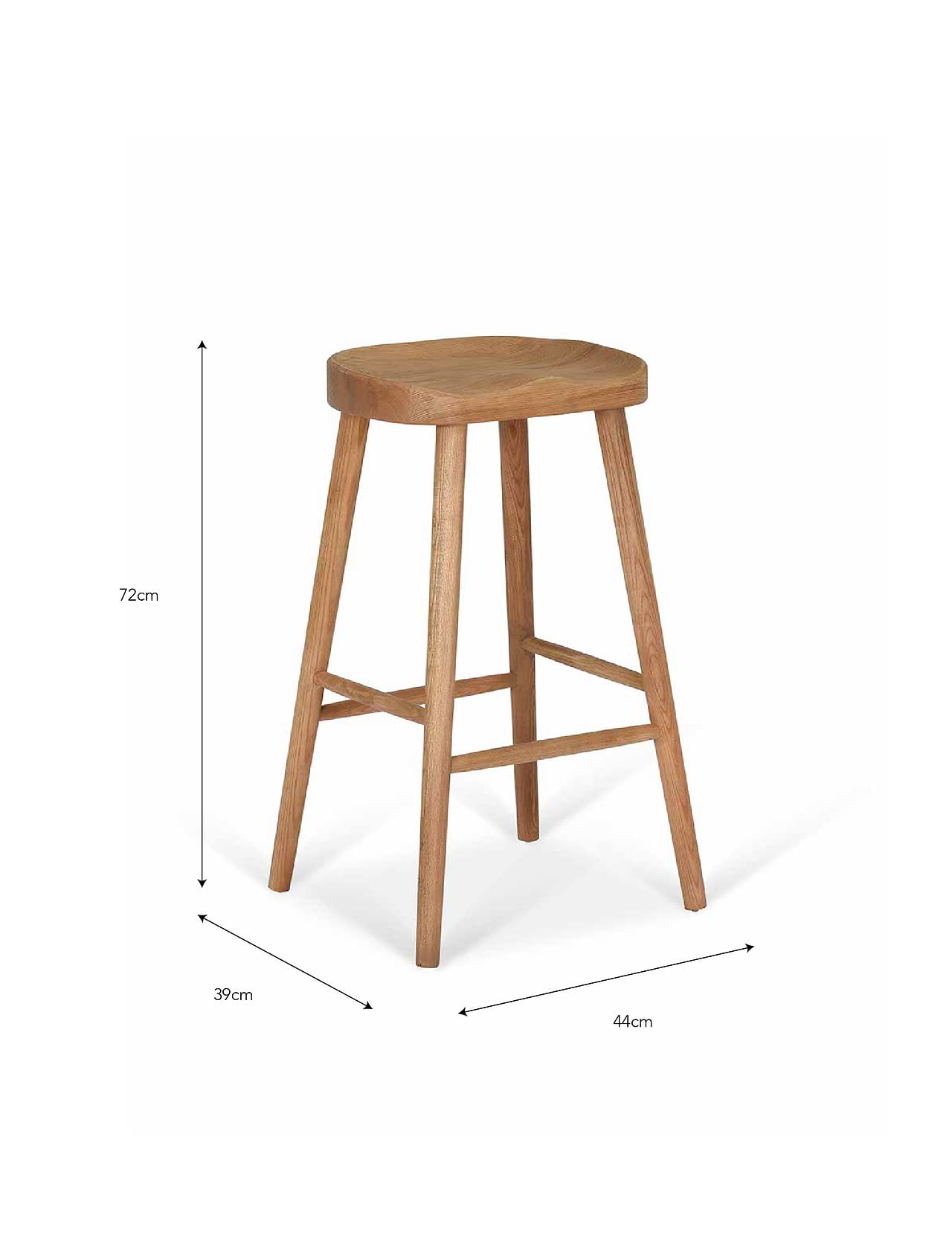 Lilley Bar Stool Natural Garden Trading
