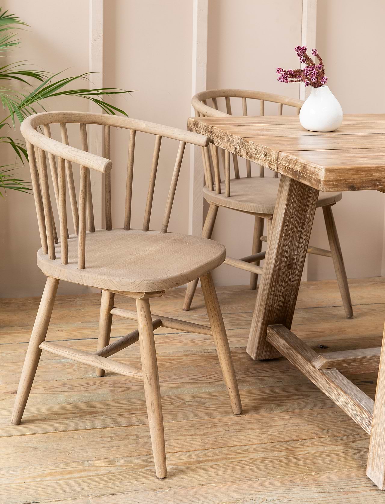 Landrake Curved Back Dining Chair Set of Natural
