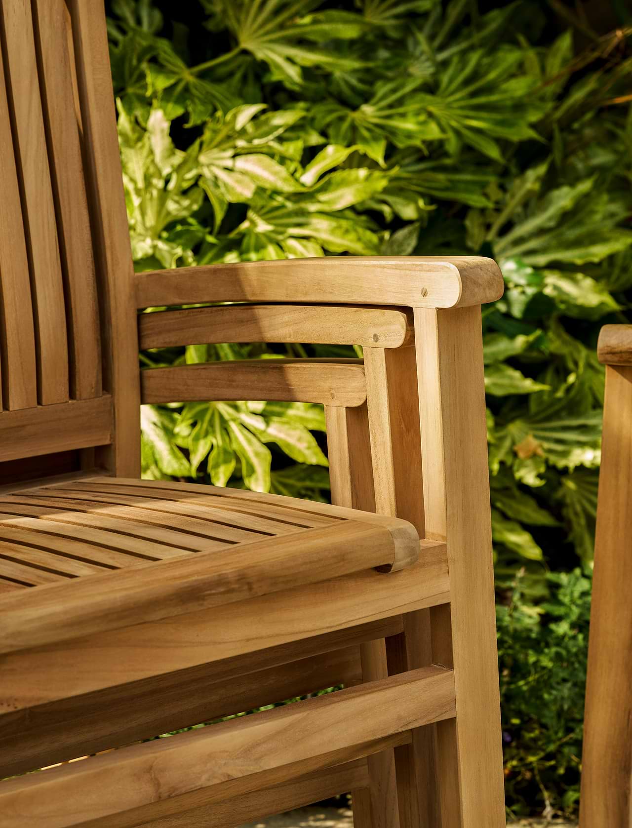 All Things Cedar TD24 Teak Stackable Arm Chair | Indonesian
