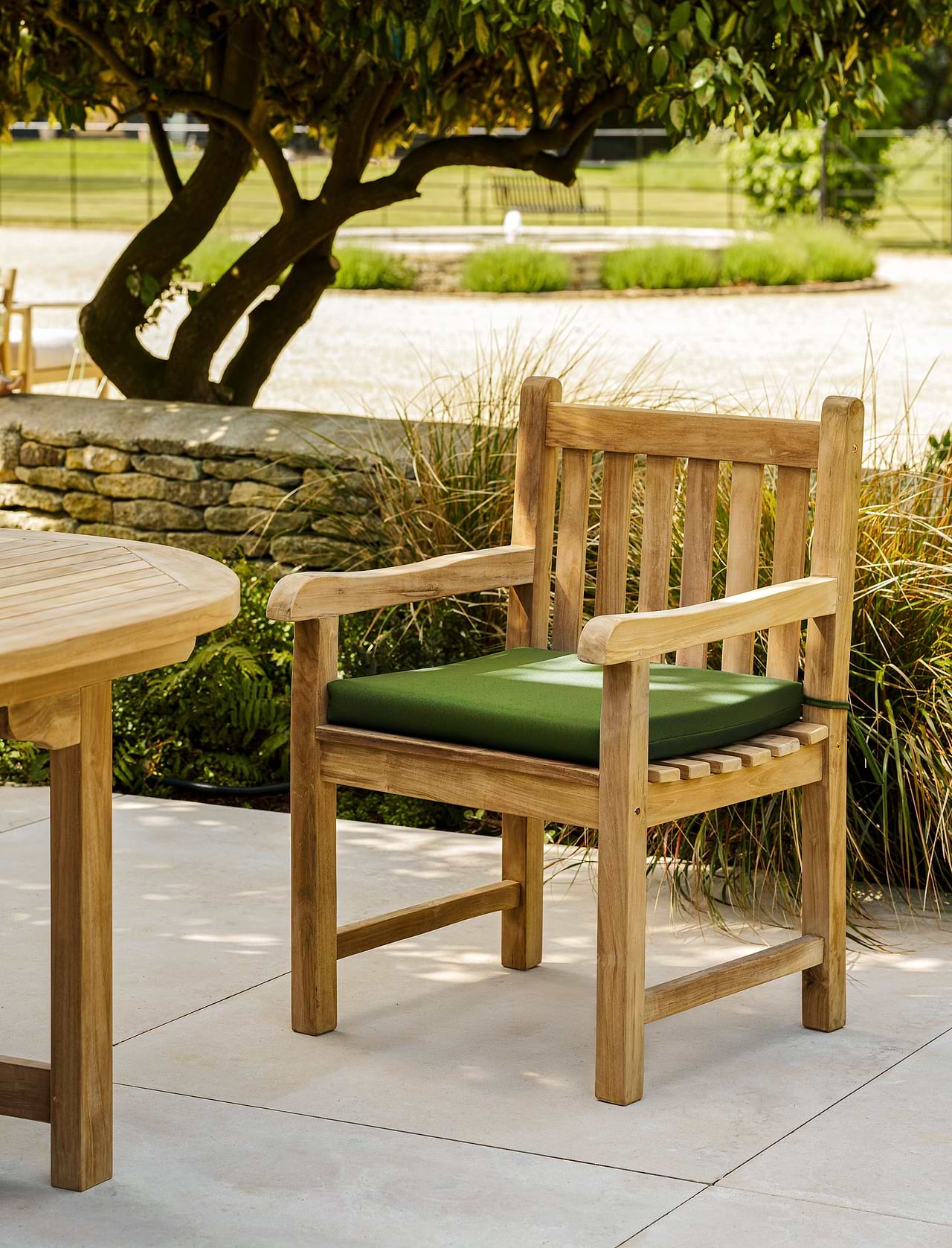 Chair Seat Cushion Large Blue Garden Trading