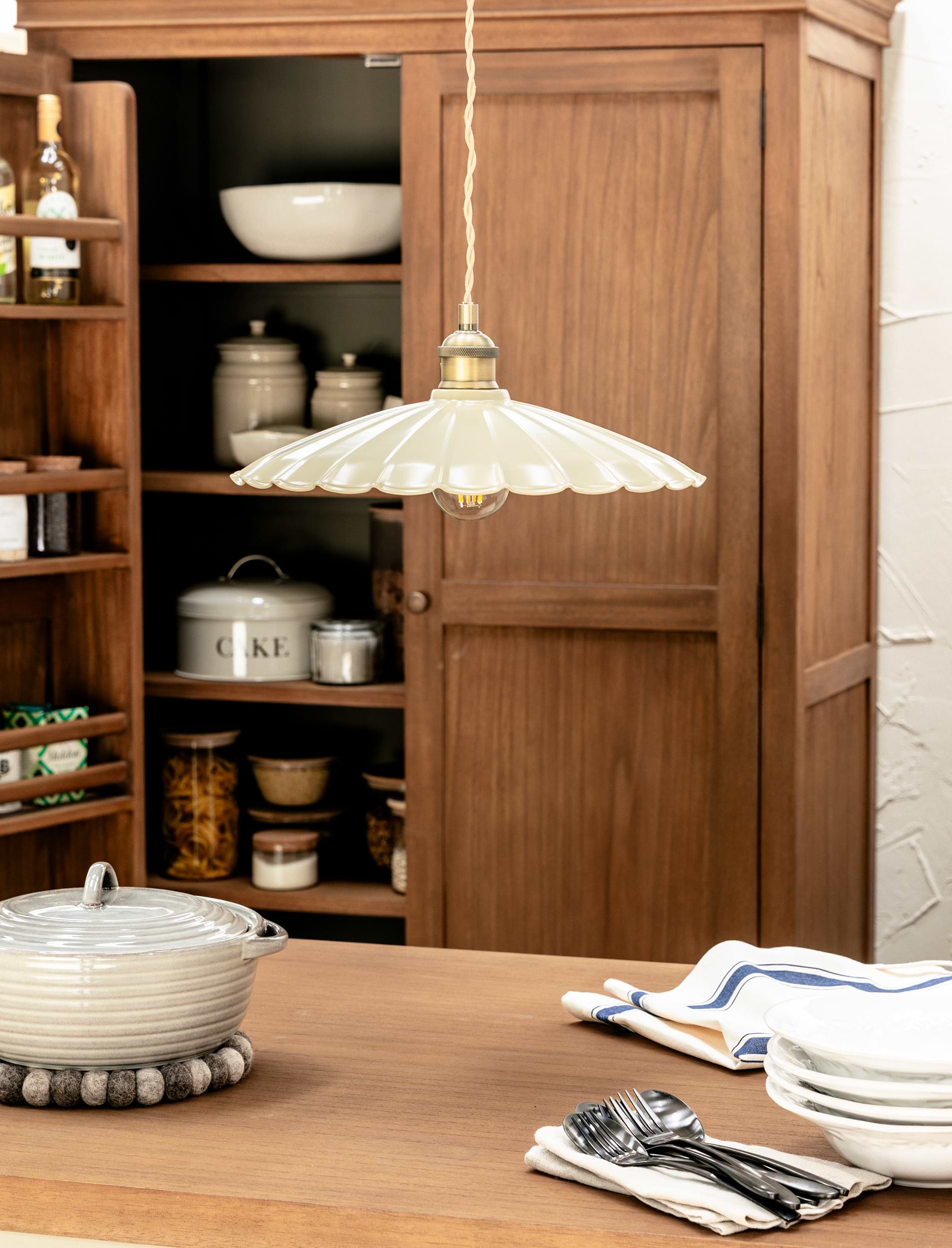 Wanstrow Ceiling Pendant Large Clay | Garden Trading