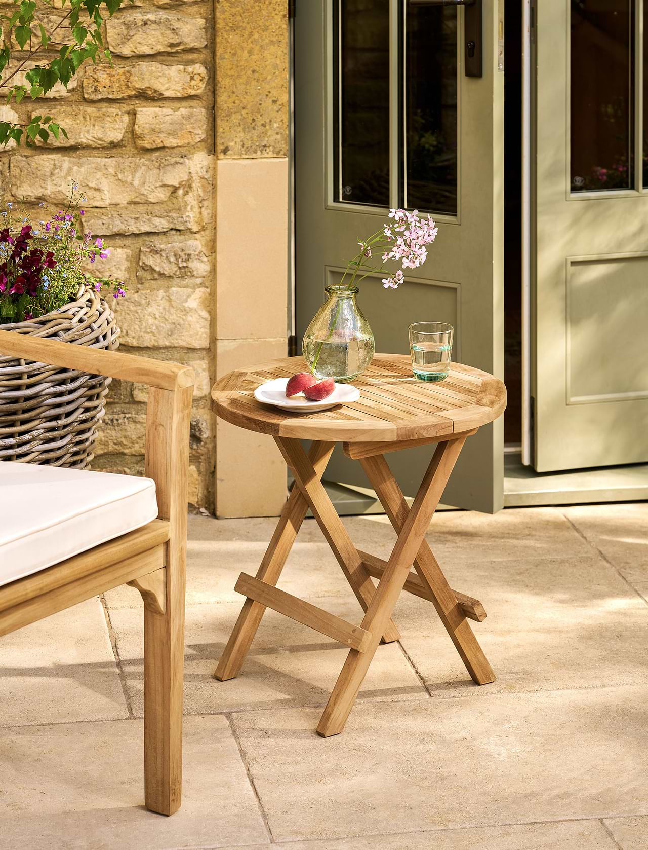 Winson Teak Round Folding Table 50cm Garden Trading