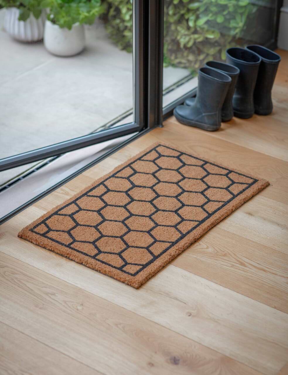 Hexagon Doormat Small Natural Garden Trading