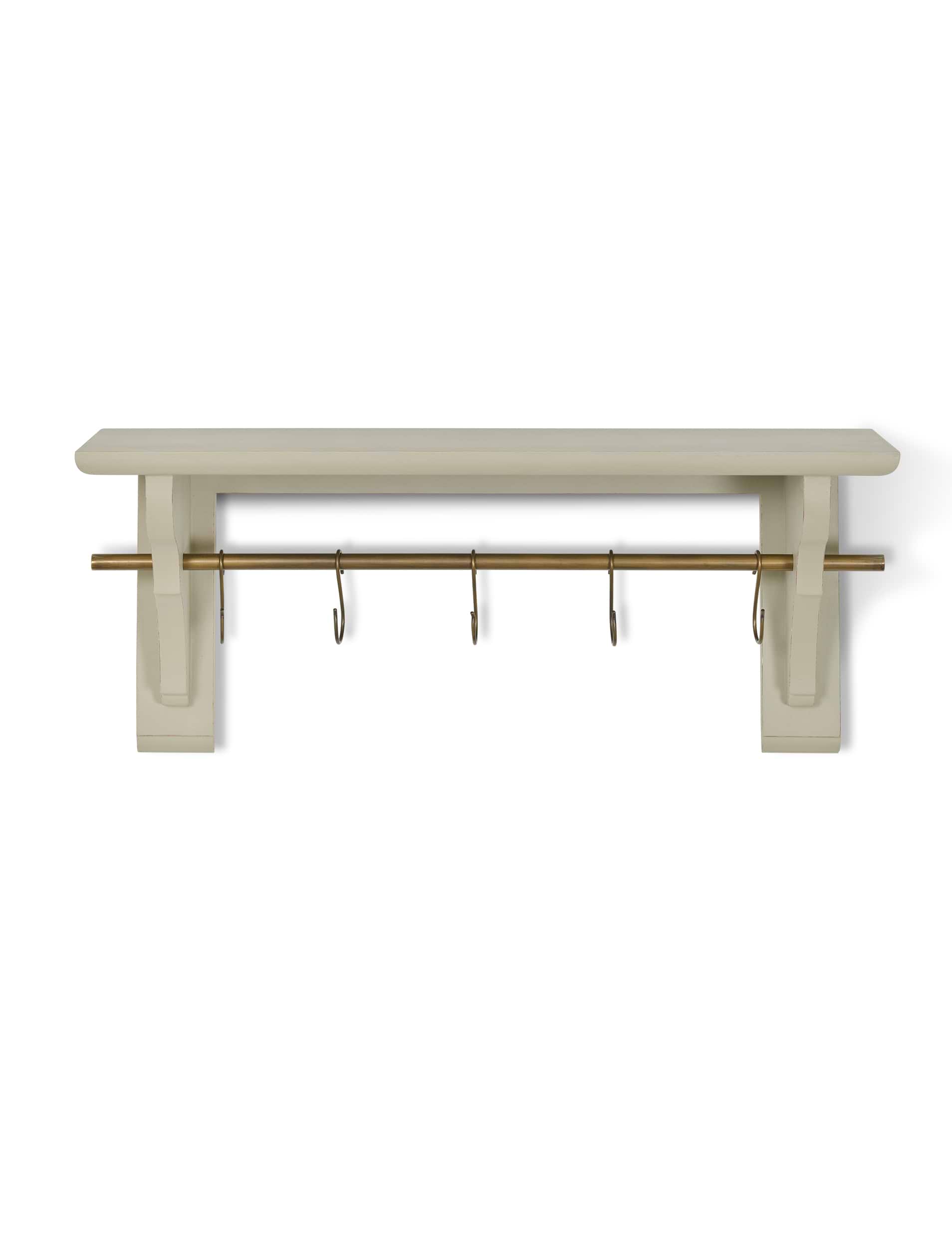 Walcote Shelf - Mahogany Wood, Clay, Small | Garden Trading