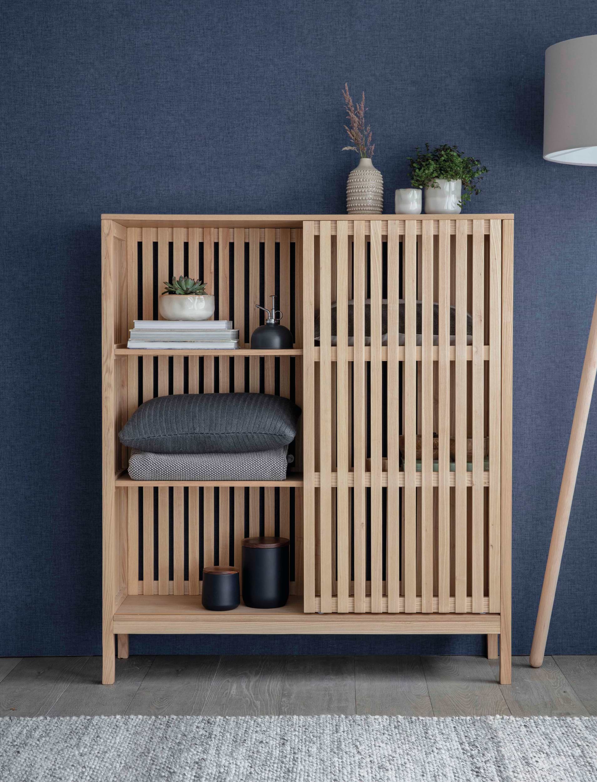 Linear Storage System Linear Storage Unit - Ash Wood, Natural, Large | Garden Trading