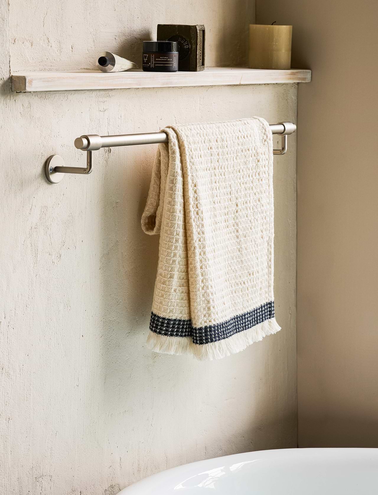 Novello Towel Rail Large Brushed Nickel Garden Trading