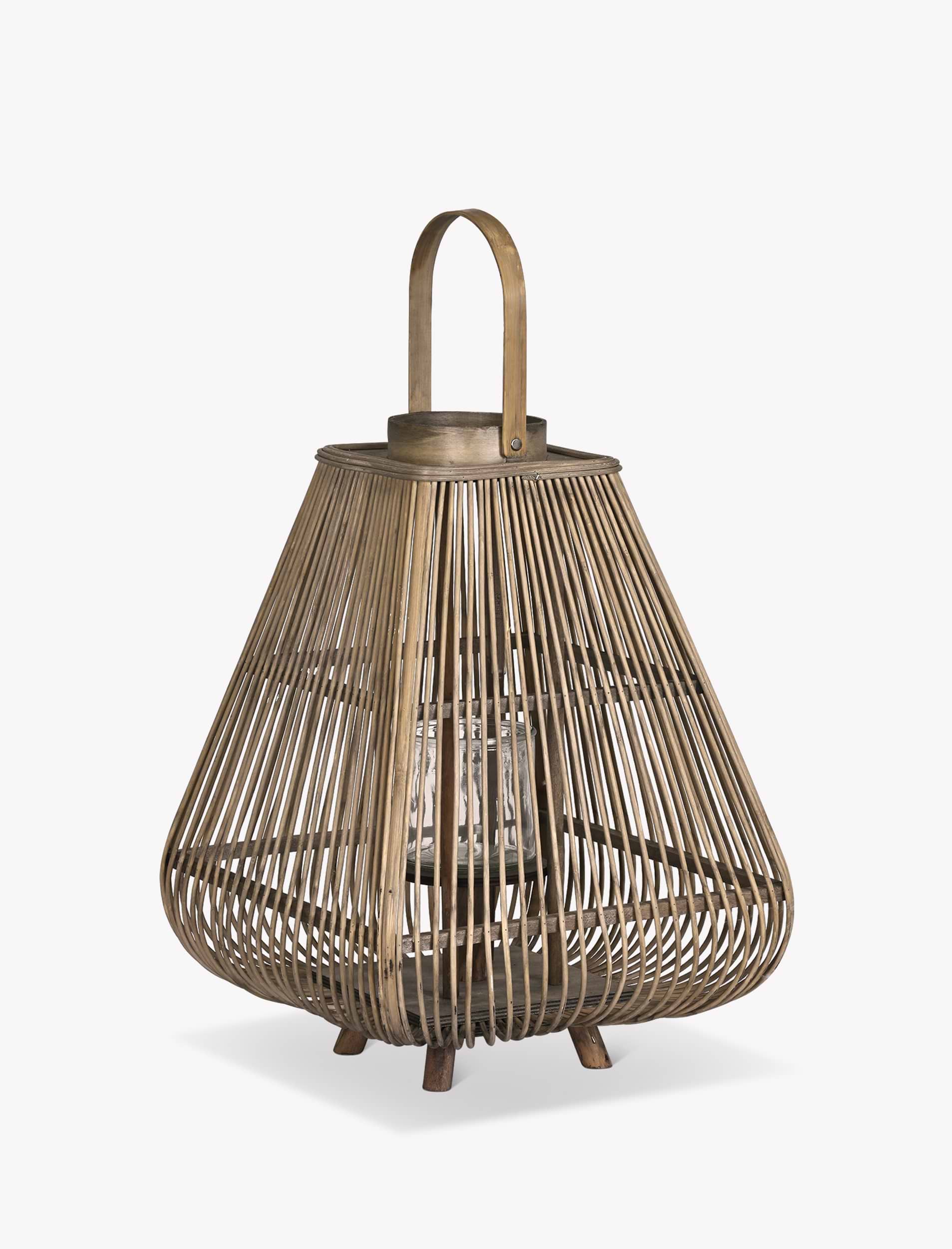 Huxley Bamboo Lantern Medium | Garden Trading