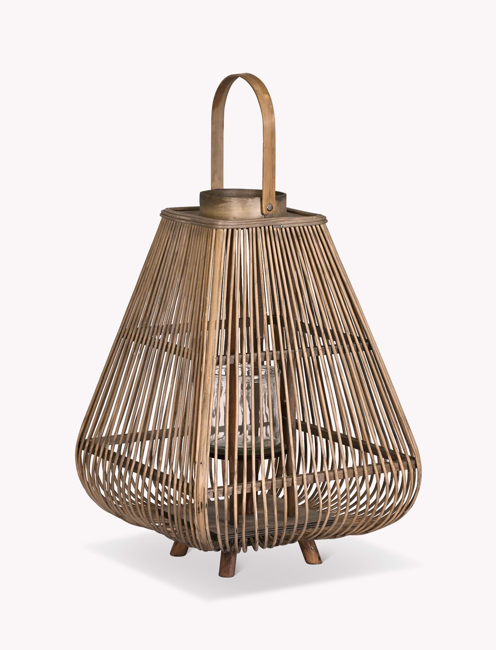 Huxley Bamboo Lantern Large | Garden Trading