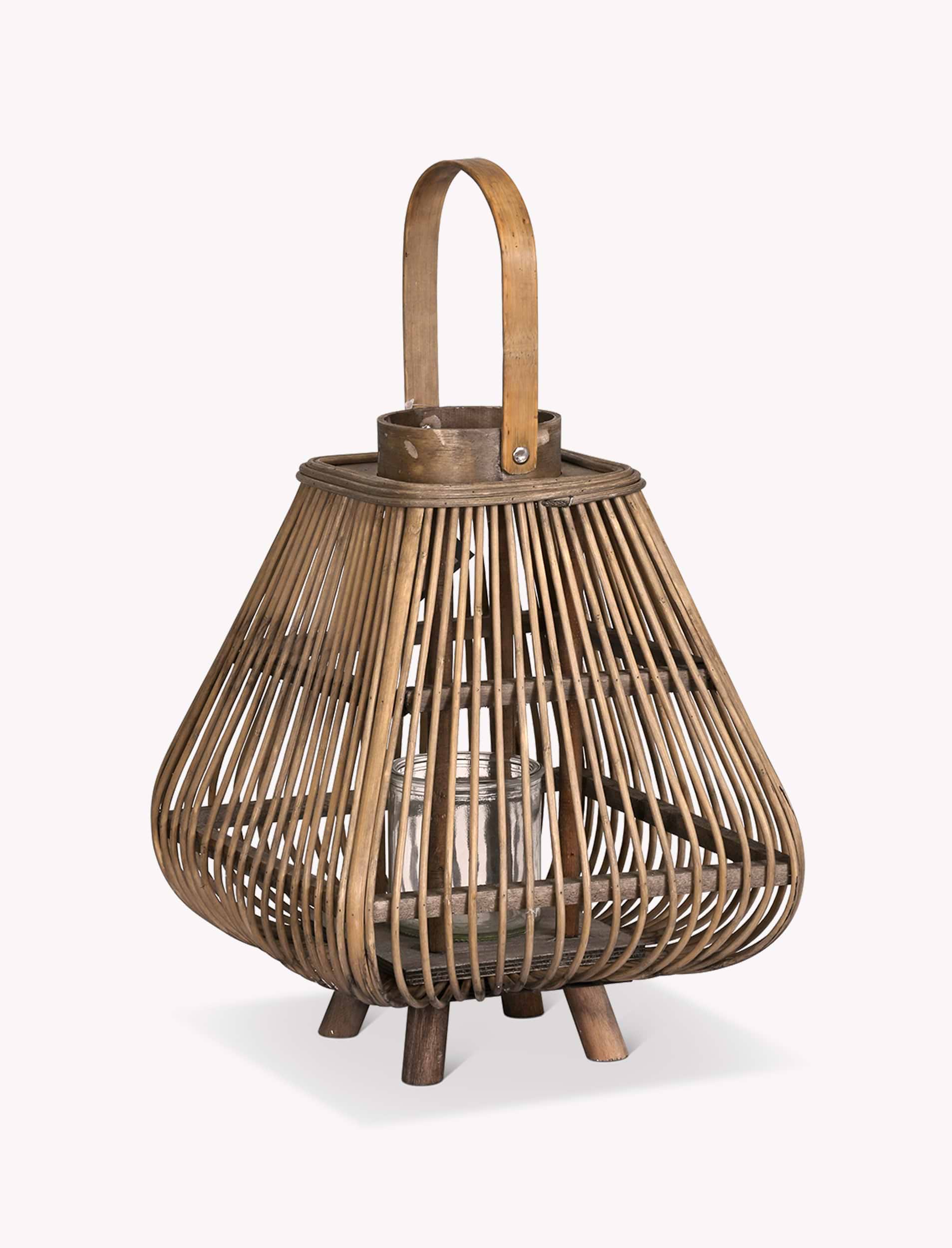 Huxley Bamboo Lantern Small | Garden Trading
