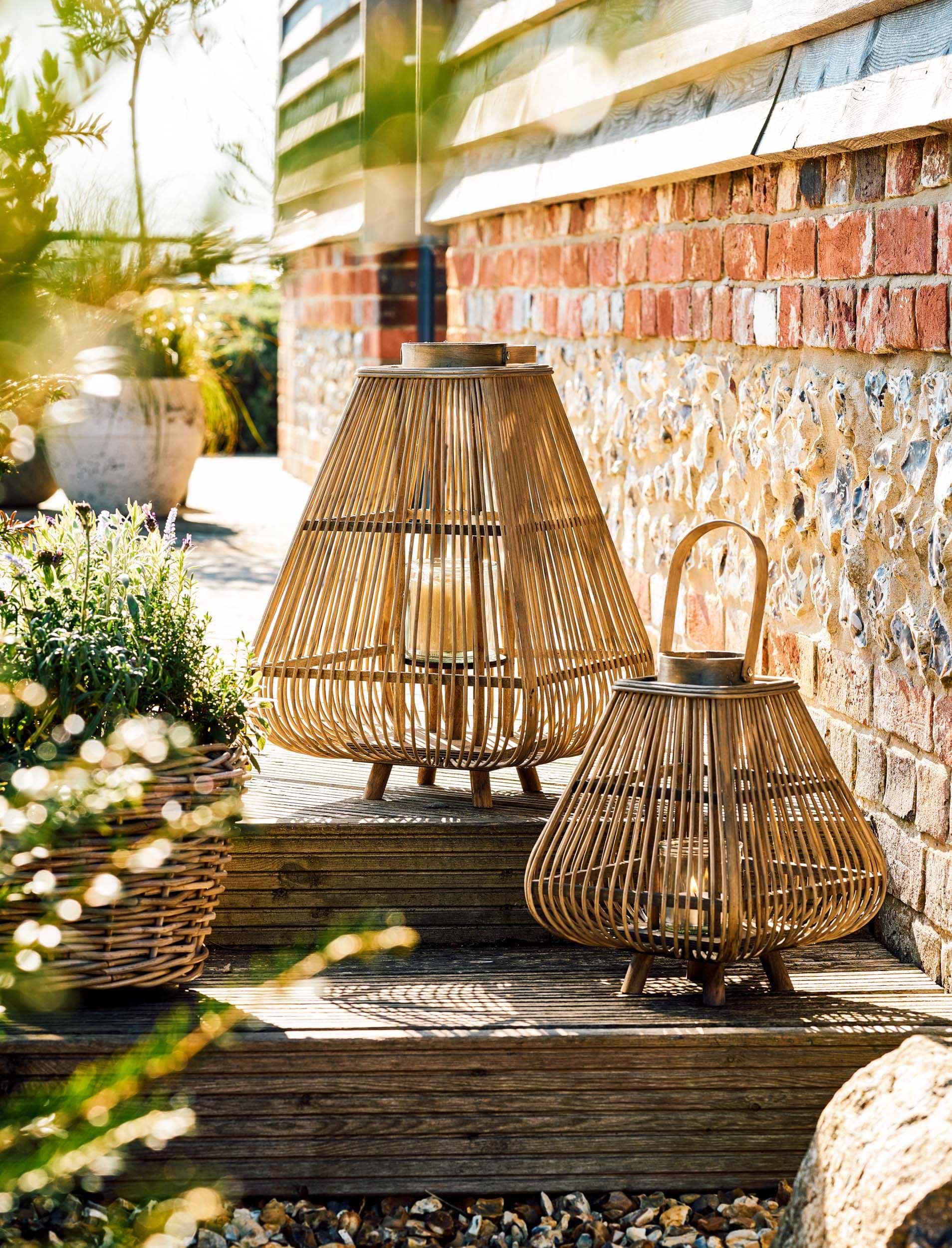 Huxley Bamboo Lantern Small | Garden Trading