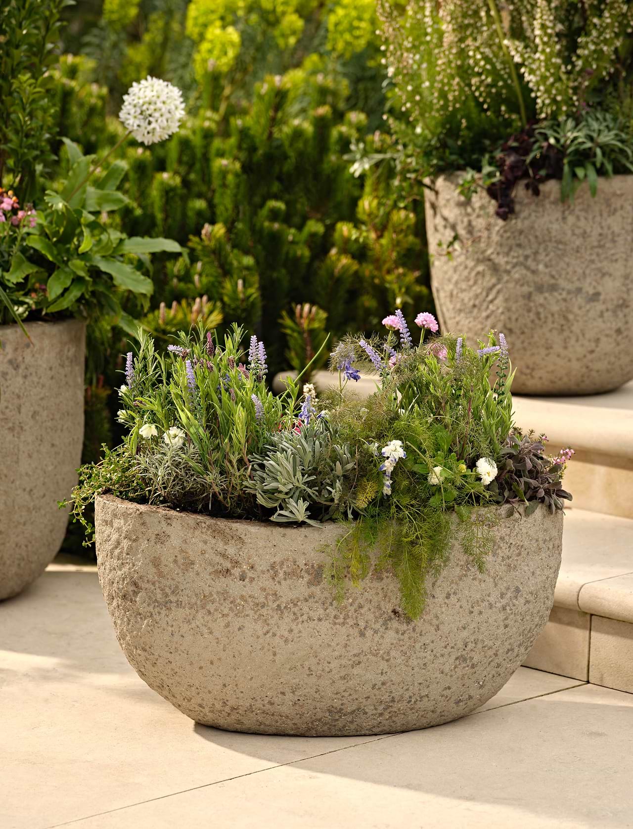 Cranford Planter Oval 60cm - Ficonstone, Grey, Medium