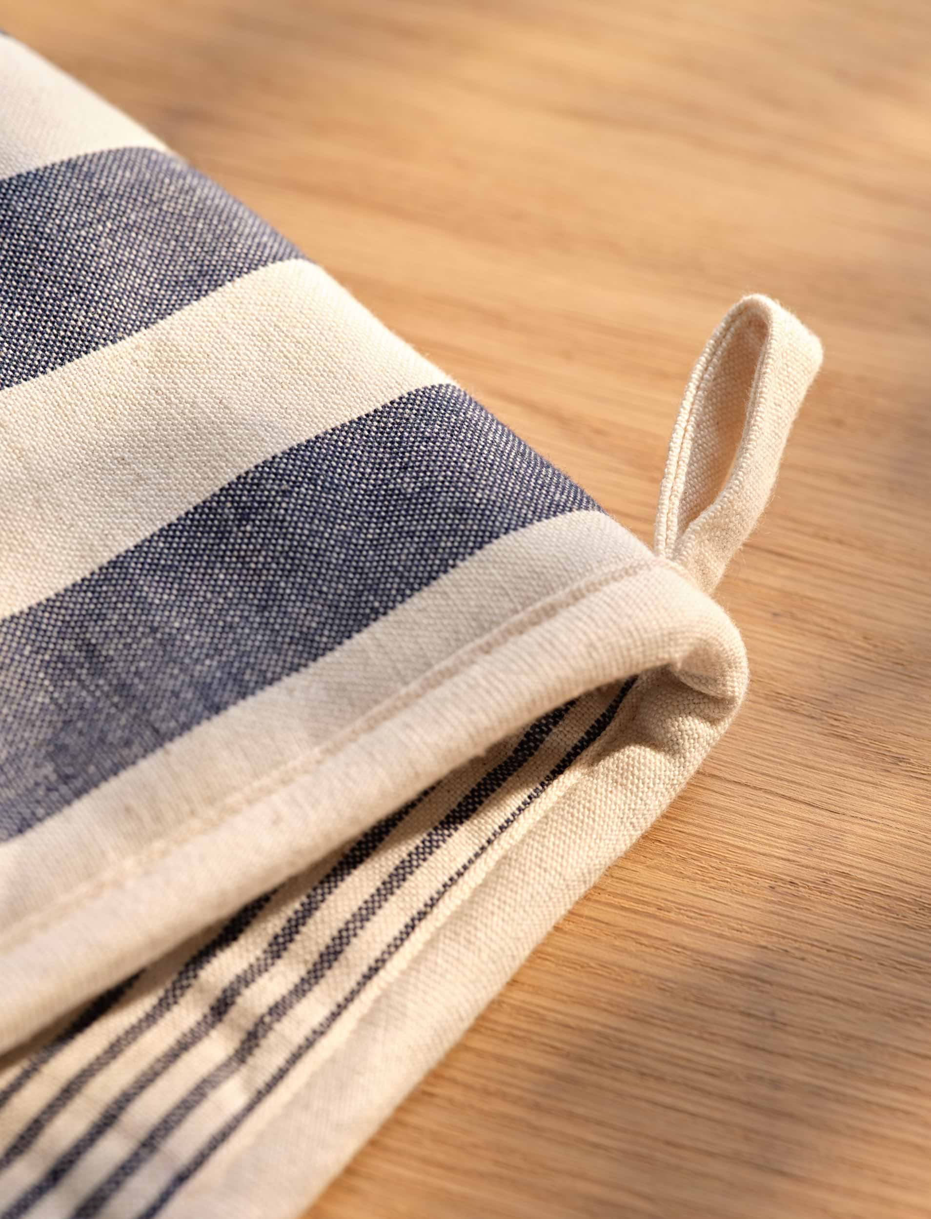 Harlton Oven Glove Wide Stripe - Cotton, Ink | Garden Trading
