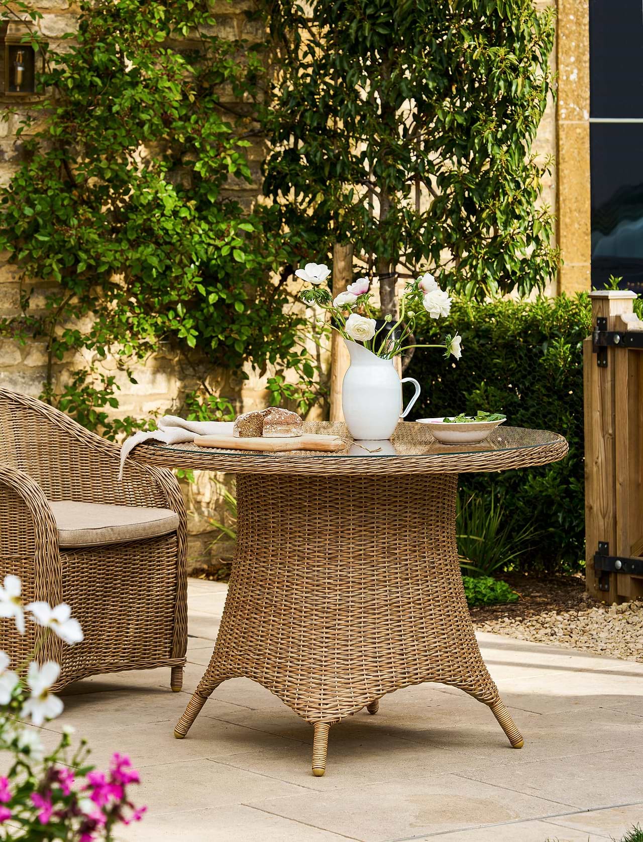 Outdoor Dining Table Riviera Rattan Garden Furniture Chair Low