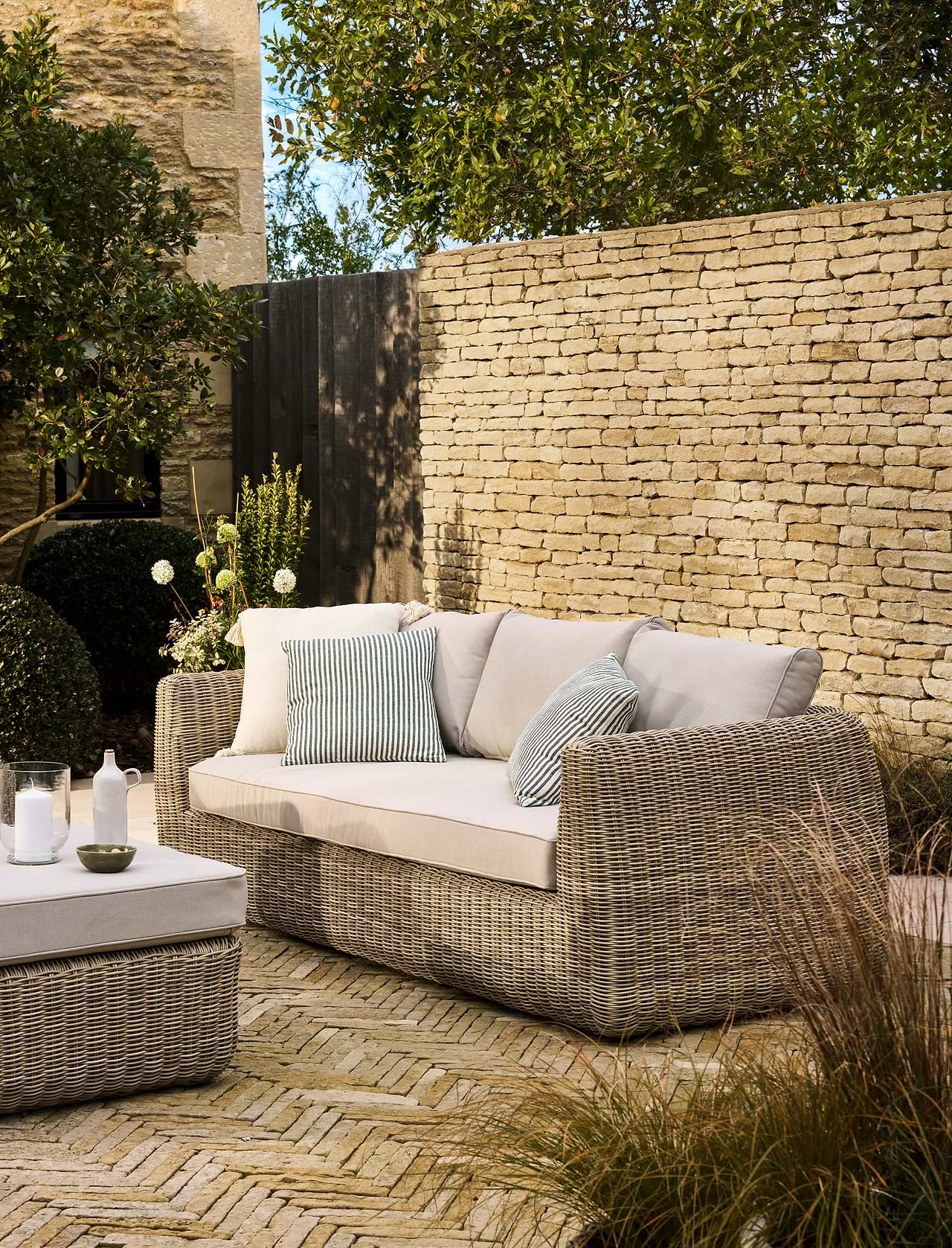 Skala Seater Sofa Set Light Rattan Garden Trading