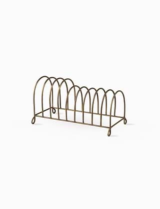 Brompton Storage Rack - Iron, Antique Brass Finish
