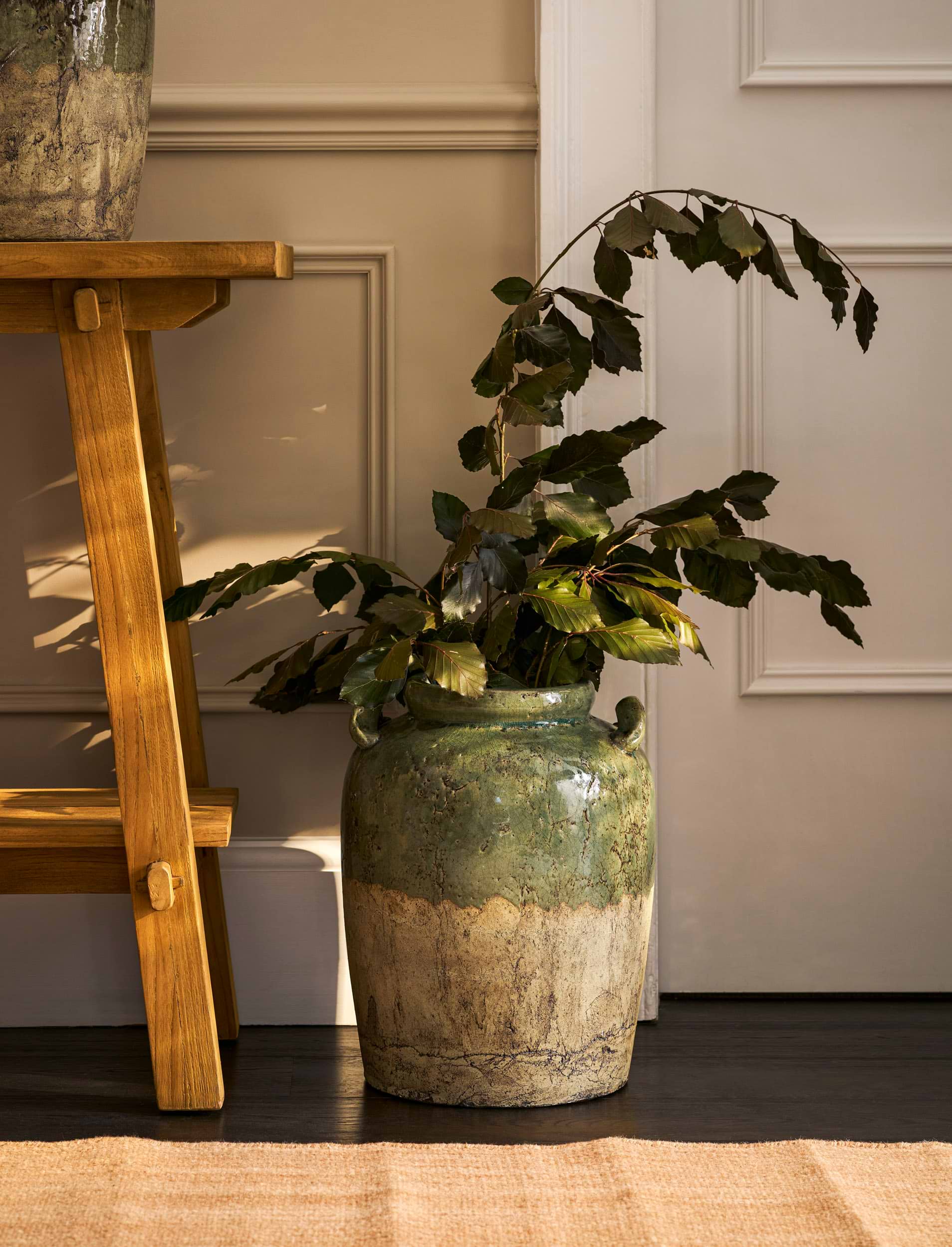 Meysey Vase Fern - Terracotta, Green, Large | Garden Trading
