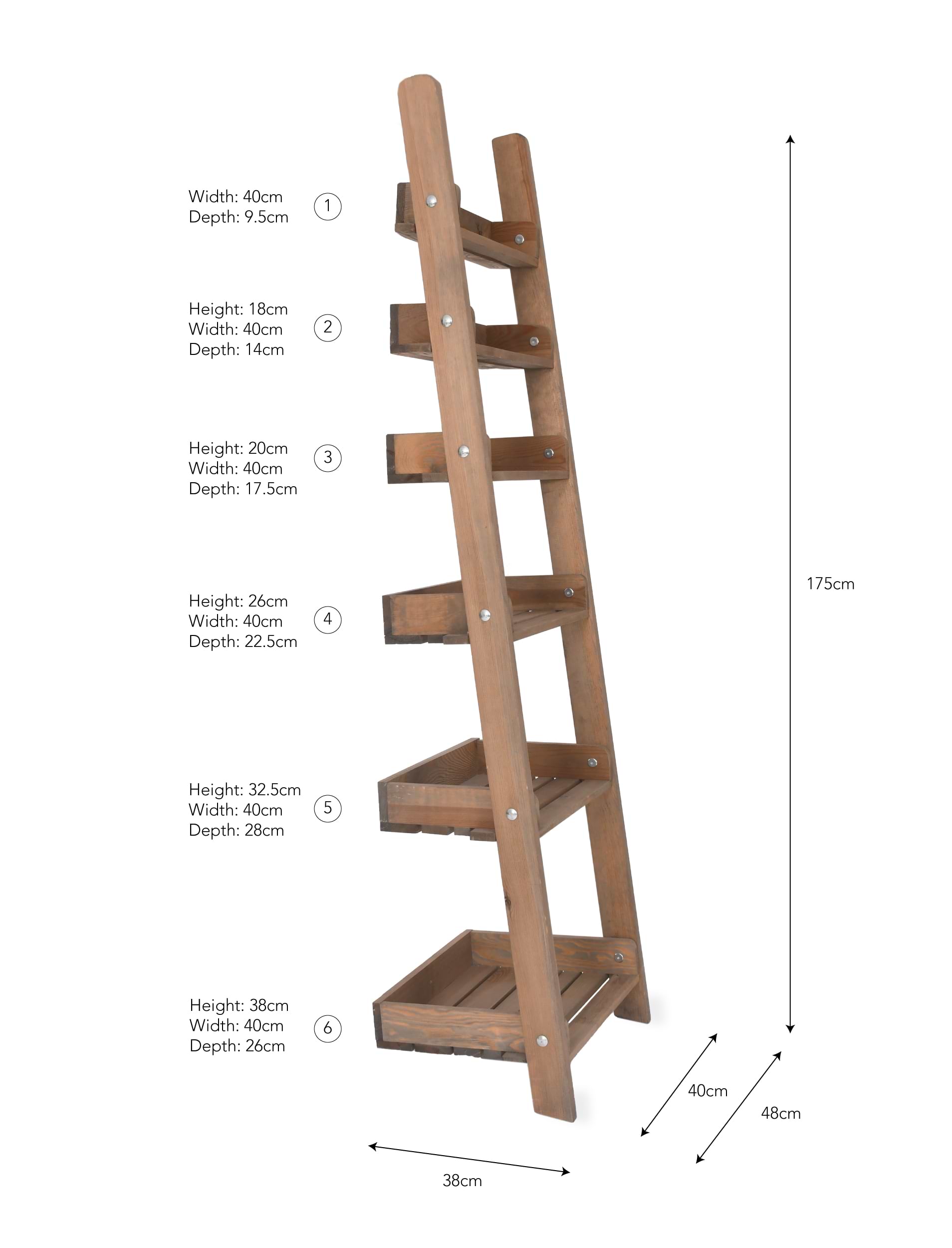 Aldsworth Shelf Ladder - Spruce, Natural, Small