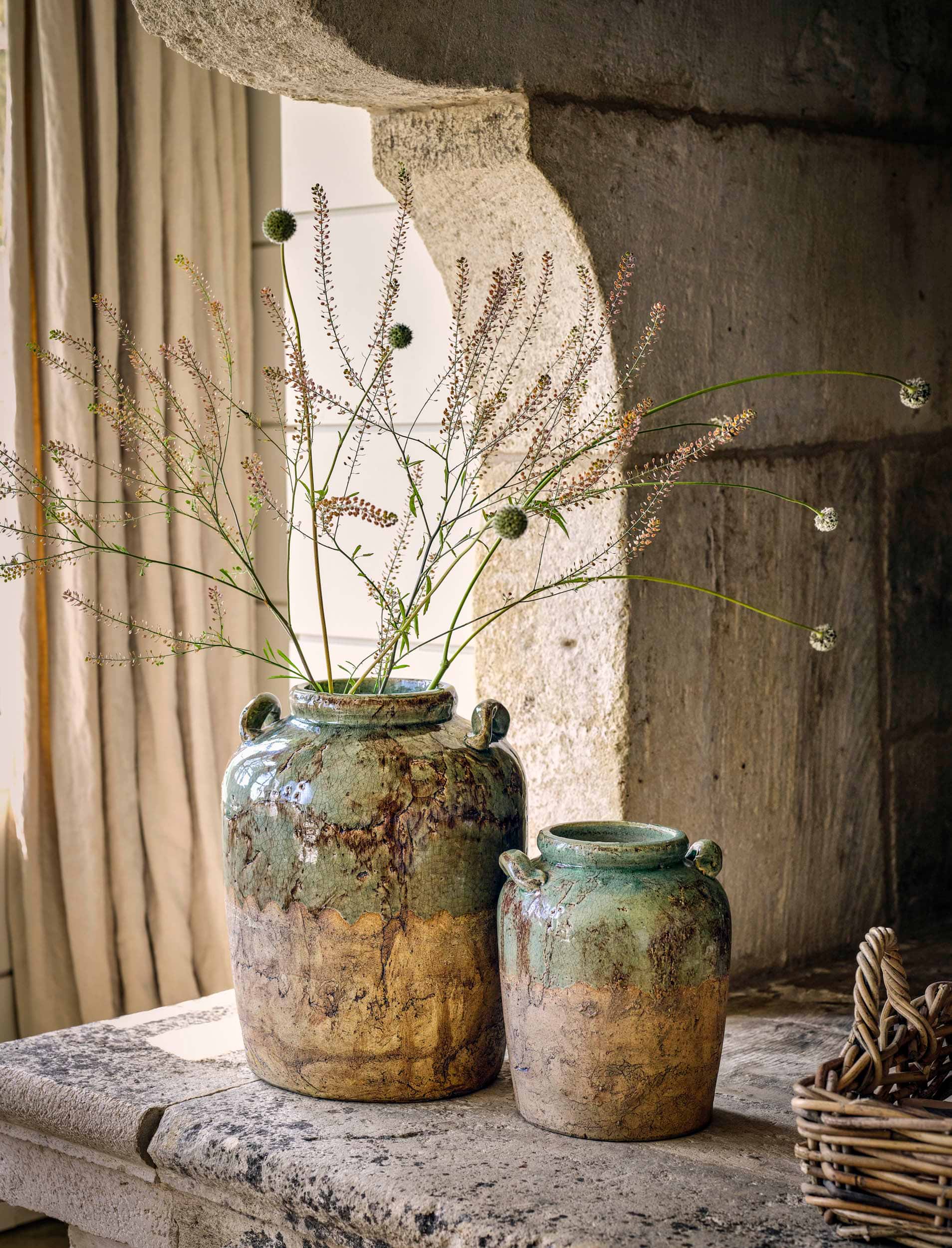Héritage Vert - Vase - M Meysey Vase Fern - Terracotta, Green, Medium | Garden Trading