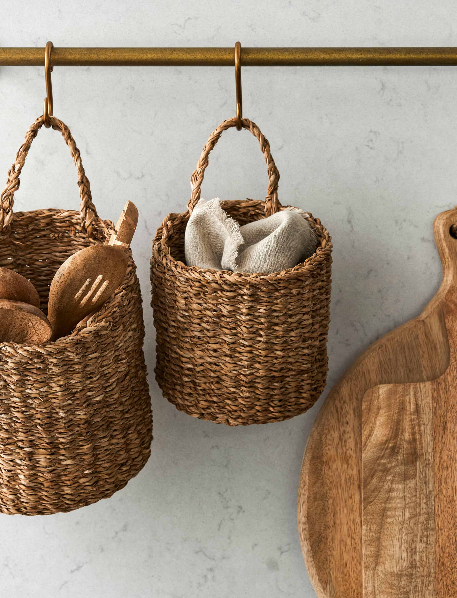Brading Hanging Basket - Seagrass, Natural, Small
