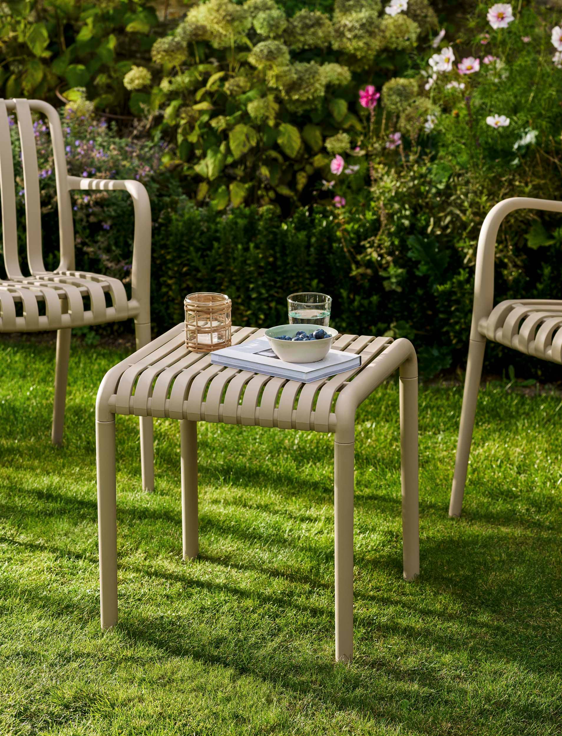 Edgeworth Armchair & Side Table Set - Plastic, Clay