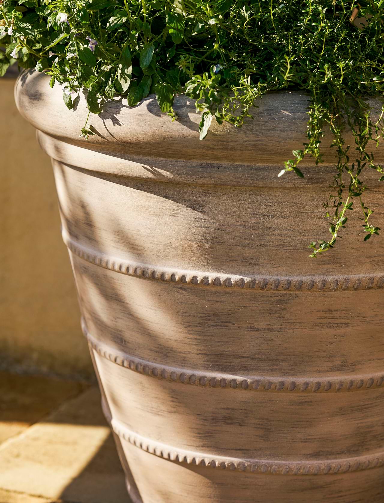 Evenlode Planter 70cm - Ficonstone, Washed Terracotta