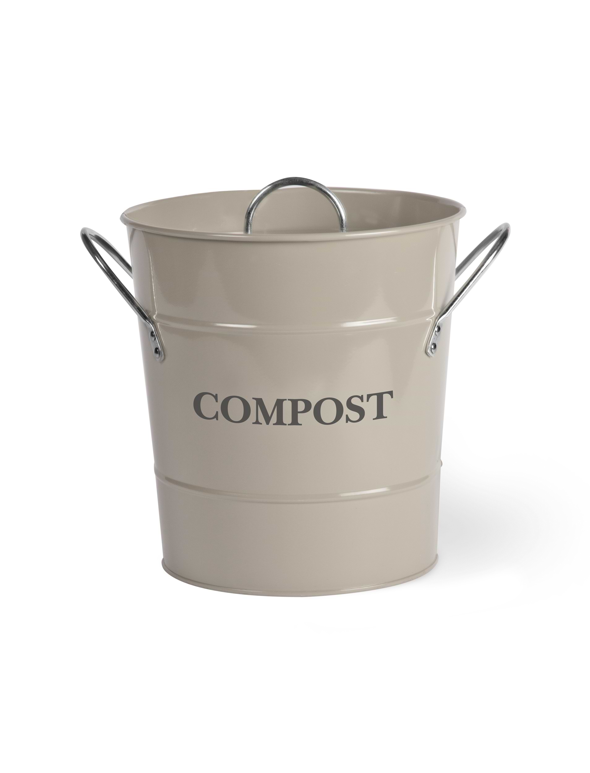 Compist Bucket Original Compost Bucket 3.5L - Steel, Clay | Garden Trading